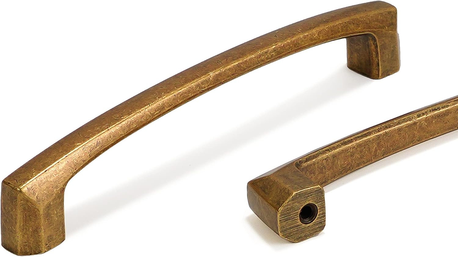 COTYKILEY Paquete de 10 manijas de gabinete de cocina de latón antiguo de 7 pulgadas (6.969 in), tiradores de cajones vintage, tiradores de bronce