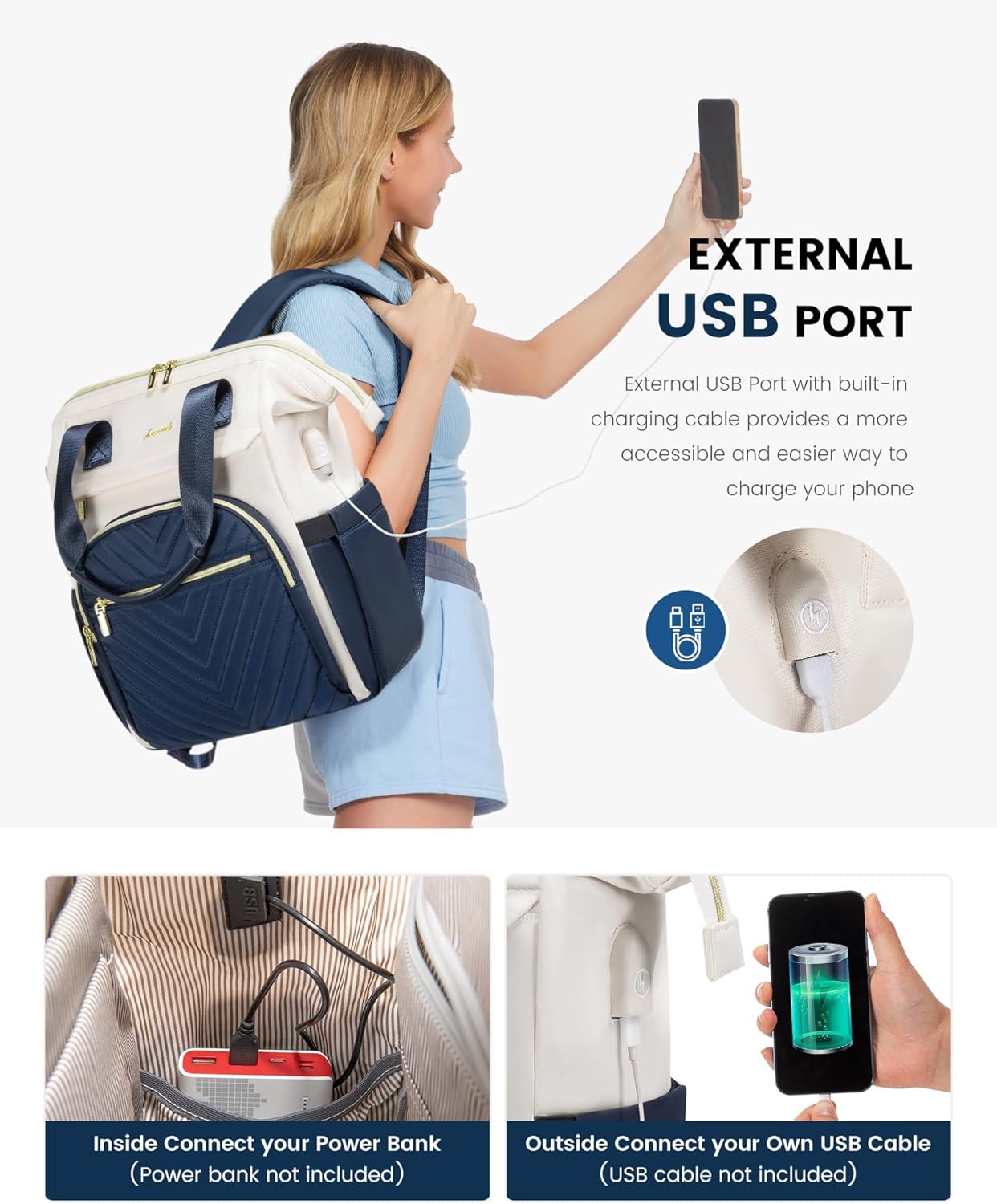 LOVEVOOK Mochila para laptop para mujer, bolsa de trabajo para laptop, bolsa de viaje, mochila para computadora, bolsa para profesores y enfermeras