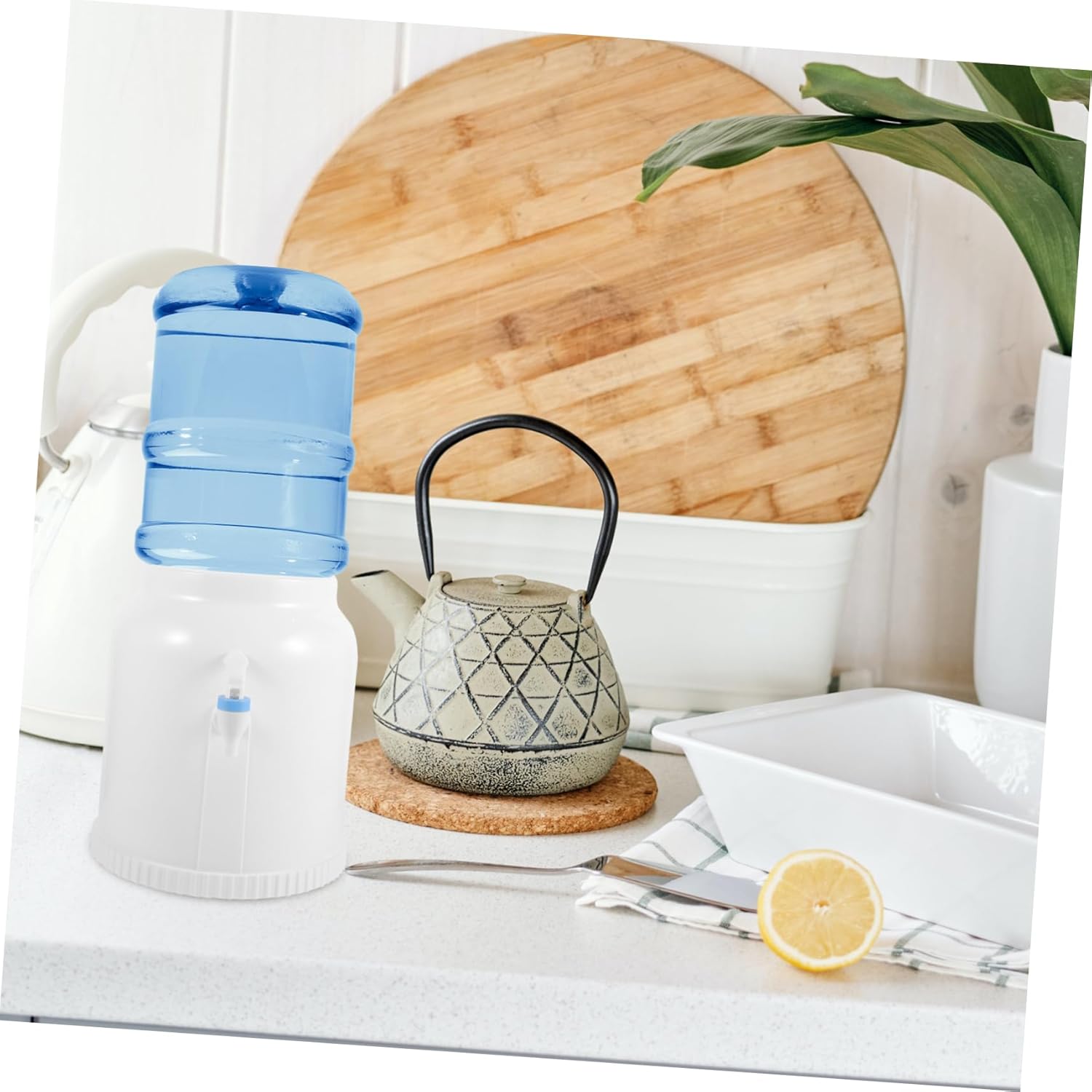 Dispensador de agua simple para botella de galón, enfriador de agua, dispensador de agua mineral de plástico, mini estante dispensador de agua,
