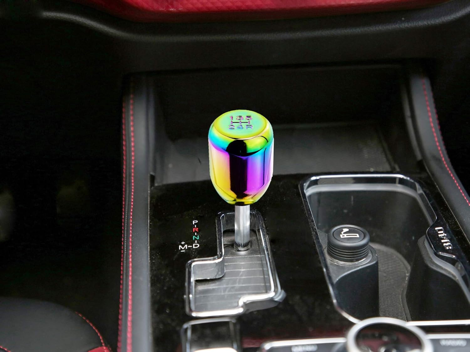 Abfer Pomo de palanca de cambios con peso de 5 velocidades, mango de palanca de cambios para la mayoría de vehículos manuales, multicolor