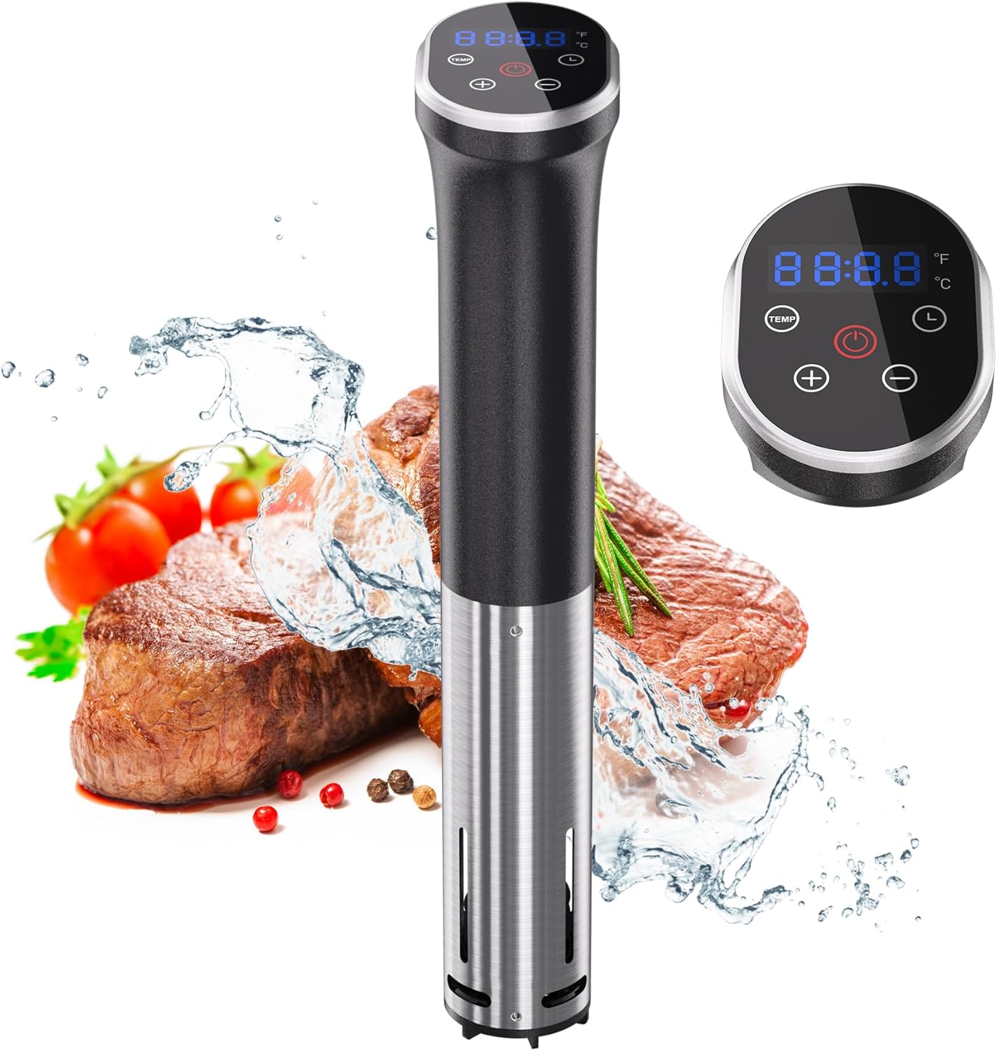 Máquina Sous Vide mejorada de 1100 W Sous Vide Cooker de calentamiento rápido, máquina de cocción de precisión de trabajo ultra silencioso,