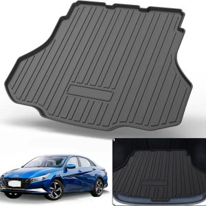 Cargo Liner for 2024 Hyundai Elantra (No Elantra GT Models) – Black TPO All Weather Heavy Duty Waterproof Rear Cargo Tray Trunk Floor Mat Protector Cargo Liner for 2024 Hyundai Elantra (No Elantra GT Models) – Black TPO All Weather Heavy Duty Waterproof Rear Cargo Tray Trunk Floor Mat Protector