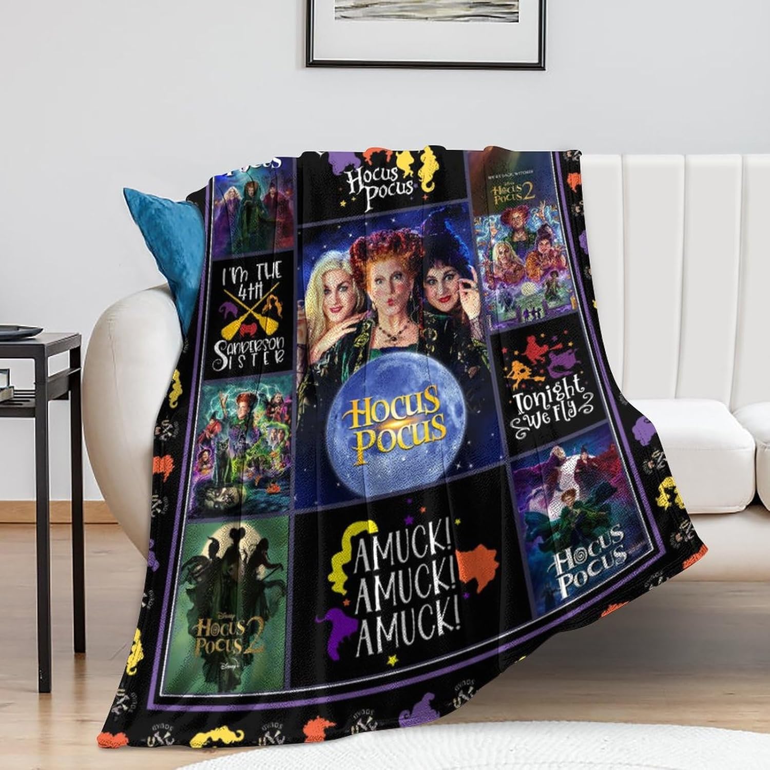 Manta de franela ultrasuave para Halloween, manta ligera y cálida, regalos para niños y adultos, 50 x 40 pulgadas