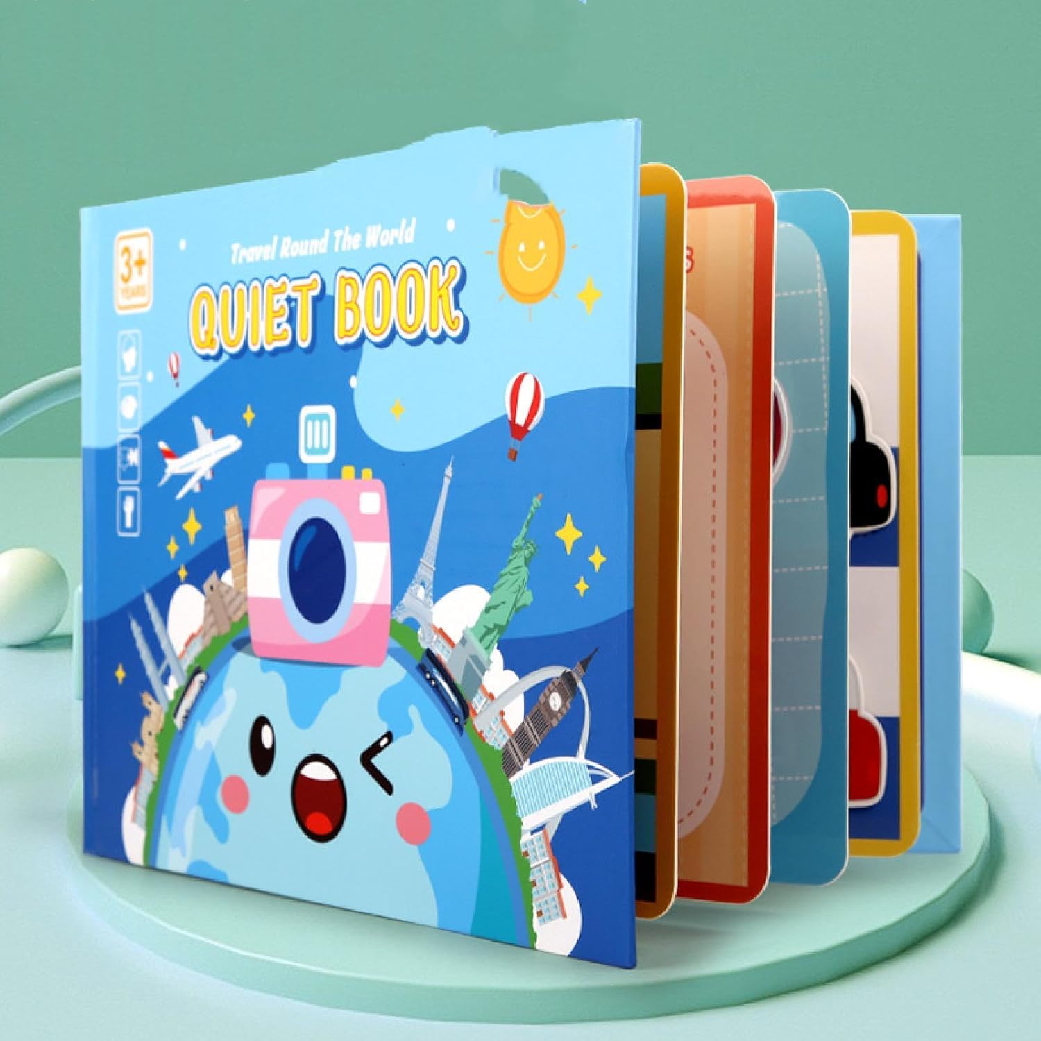 Educación temprana para niños, libro de pegatinas silencioso, juguetes educativos, libro de pegatinas para bebés