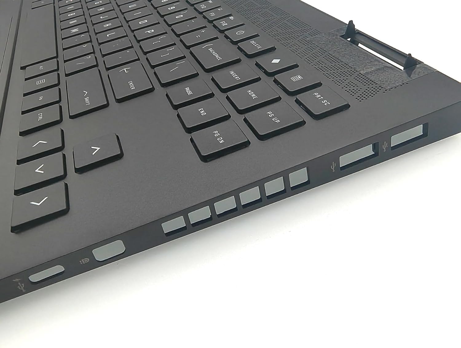 Jxjslp Repuesto para HP Omen 15-EK 15-EN TPN-Q236 Q238 15-EN0013DX Palmrest Carcasa superior con teclado retroiluminado M00666-001 Negro