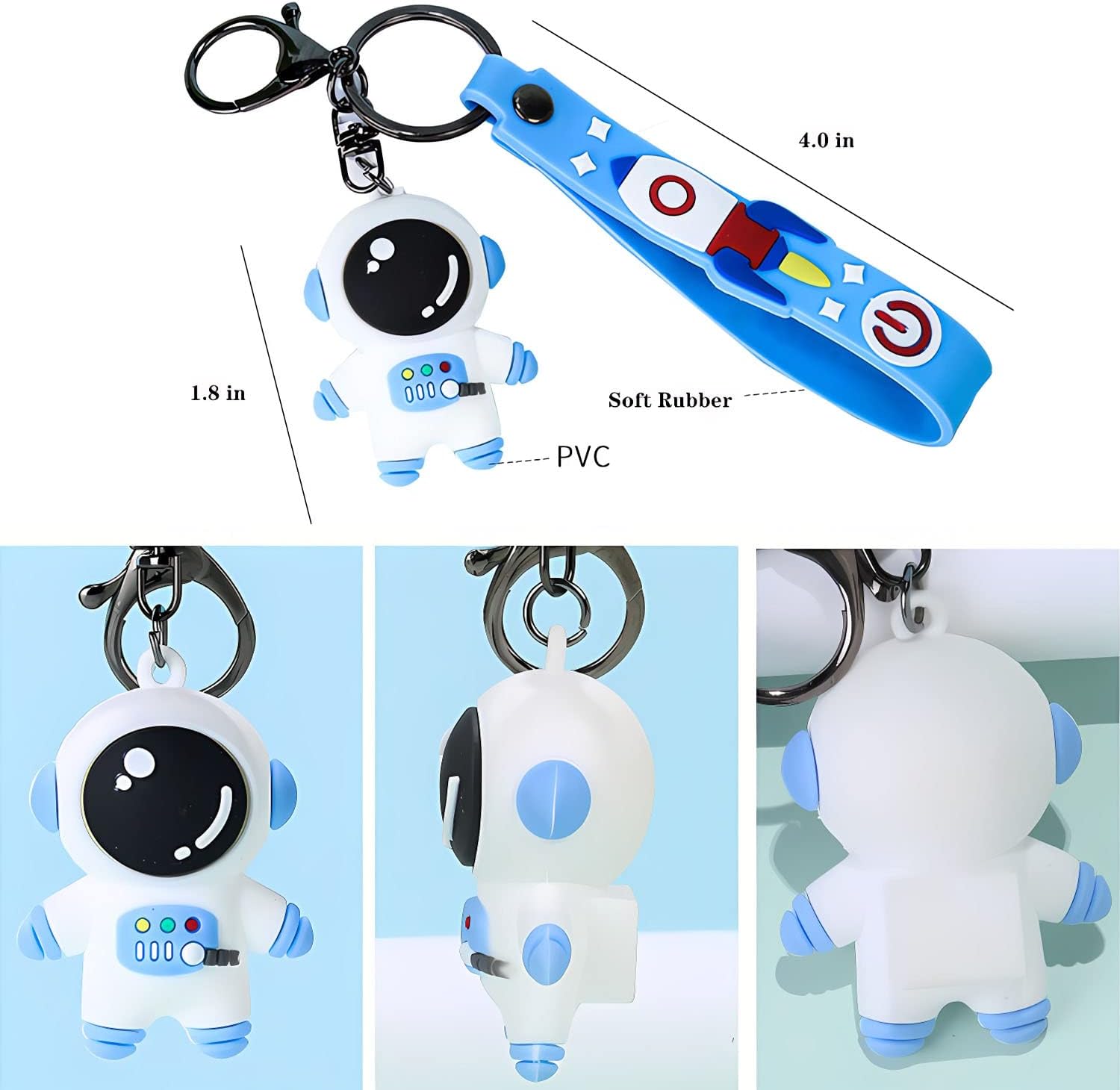 Funda con diseño espacial de astronauta para iPhone 14 (viene con colgante), bonita funda de teléfono de anime de dibujos animados para iPhone