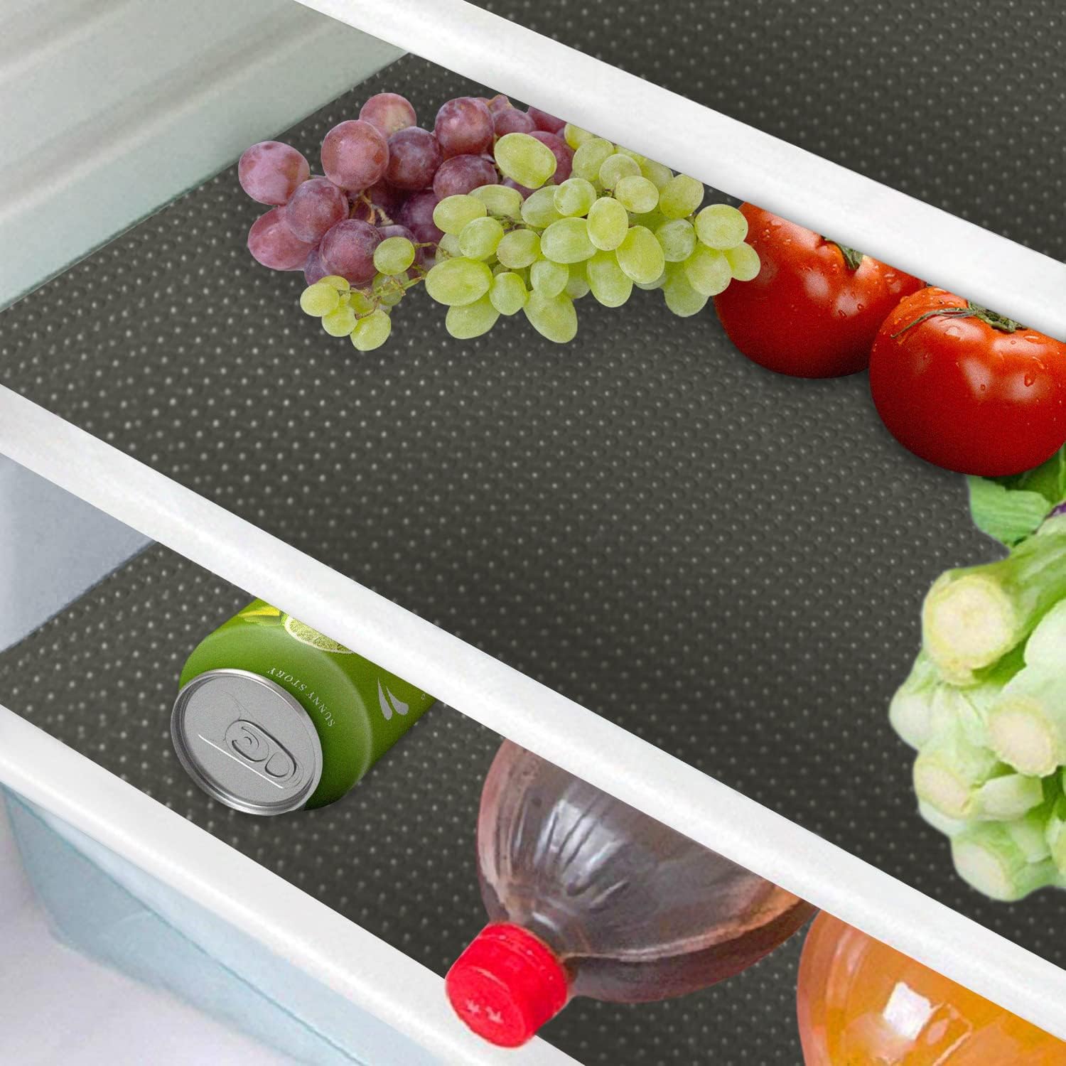 Shinywear – 16 tapetes lavables para refrigerador, impermeables, a prueba de aceite, revestimientos para estantes de refrigerador, almohadillas de