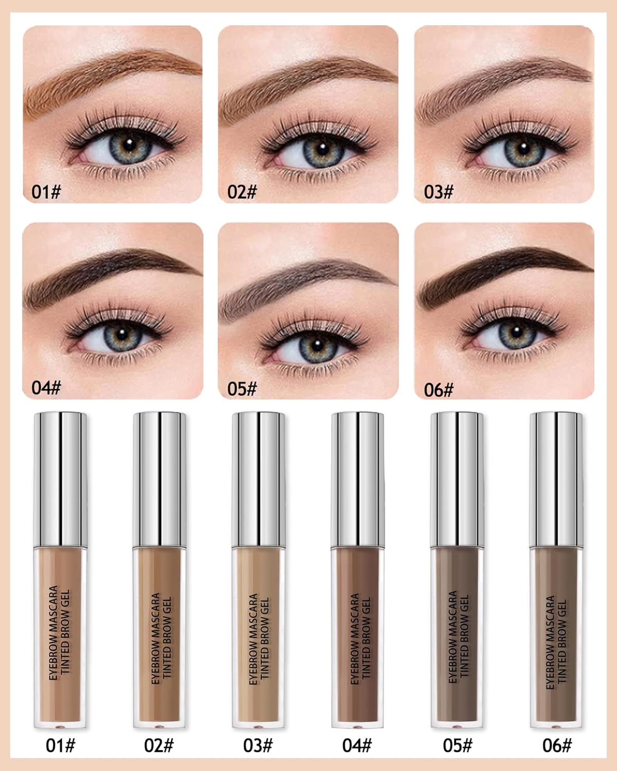 Gel de cejas teñido impermeable, maquillaje líquido de larga duración, a prueba de manchas, máscara de cejas teñida, pegamento para cejas tintado,