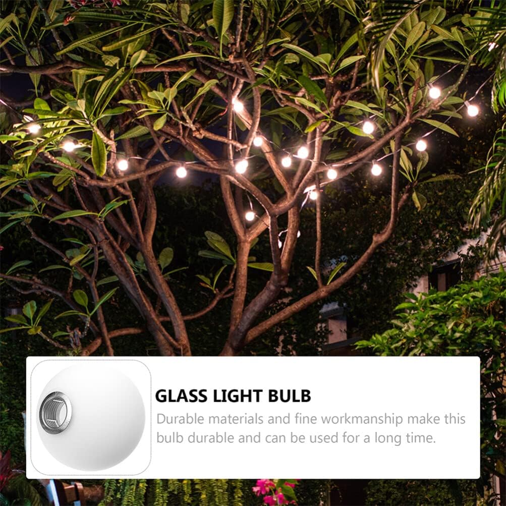 Pantalla de lámpara colgante, mesa blanca, 1 unidad, pantalla de globo de vidrio, pantalla de luz redonda de globo de vidrio blanco, reemplazo para