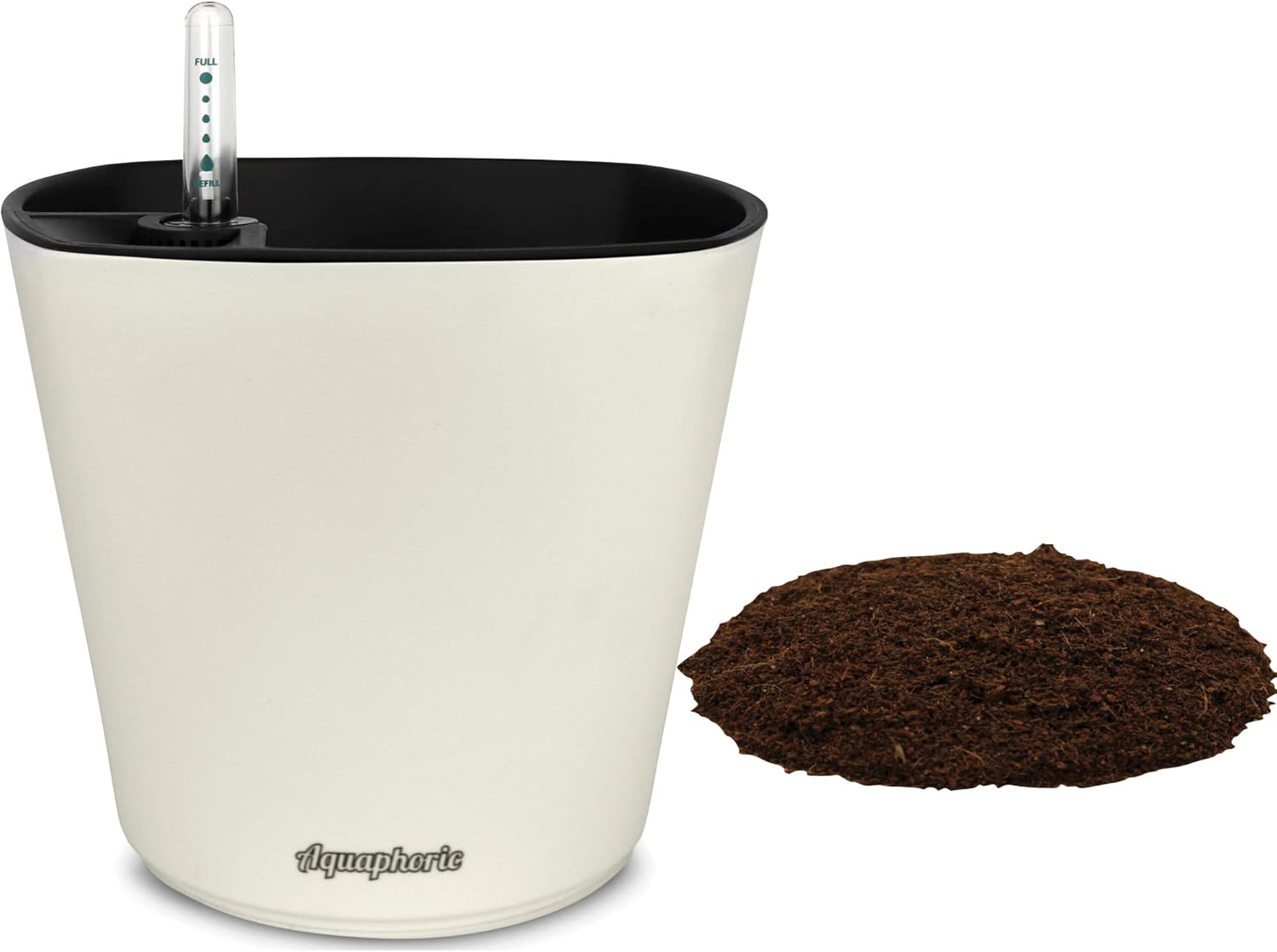 Window Garden – Maceta autorregable Aquaphoric de 7 pulg. + Tierra de fibra  Jardín interior infalible Maceta decorativa para plantas de hogar,