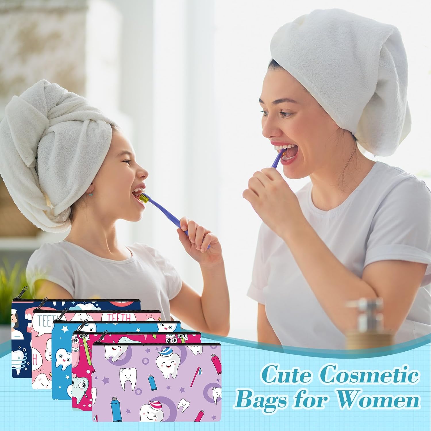 Reginary 20 bolsas de cosméticos para mujer, espaciosas bolsas de maquillaje con cremallera, bolsa de aseo de viaje, organizador de accesorios, 7 x