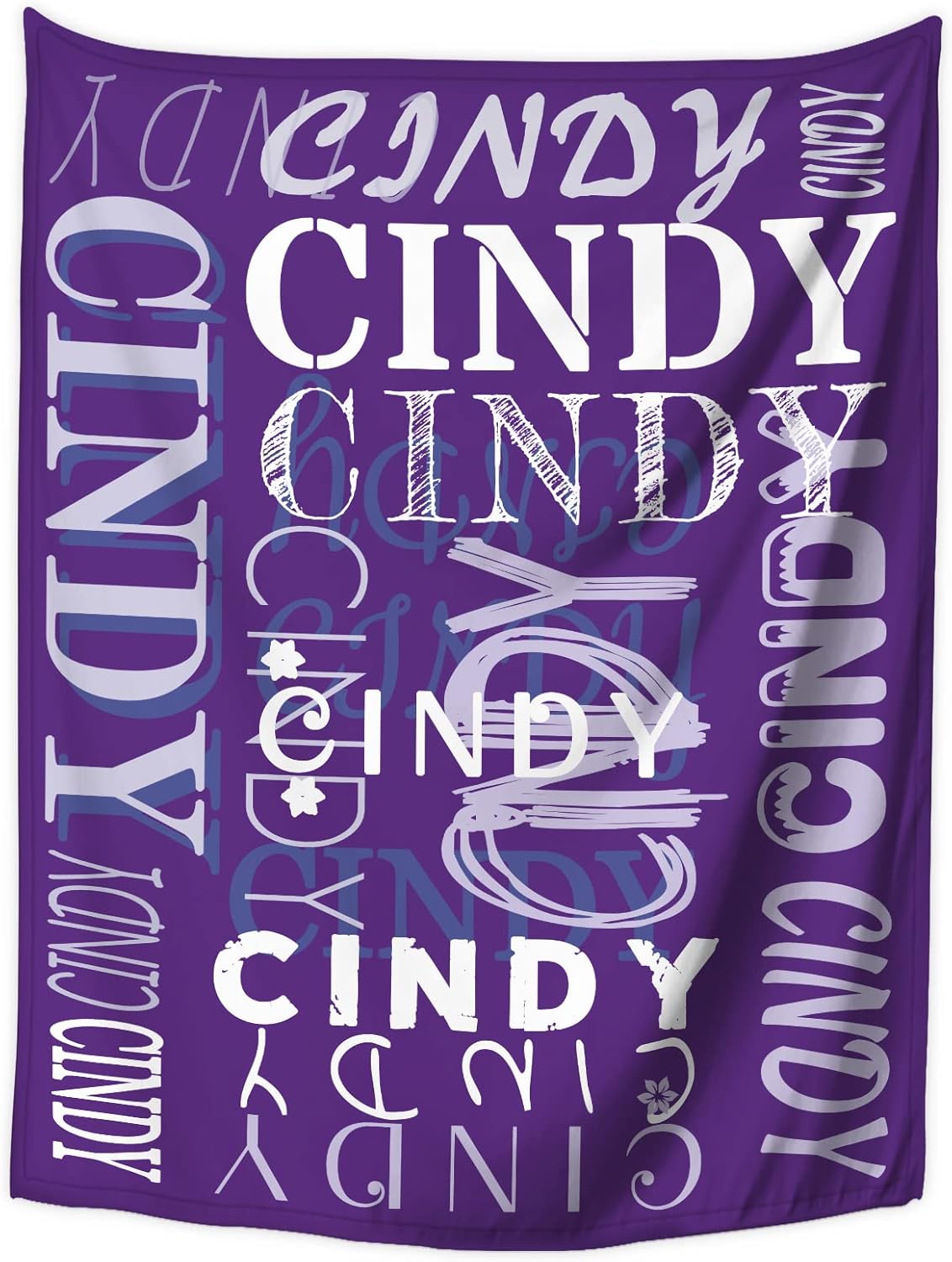 Manta personalizada con texto y nombre para adultos y niños, regalo para cumpleaños, boda, día de San Valentín (morado oscuro, 30 x 40 pulgadas)