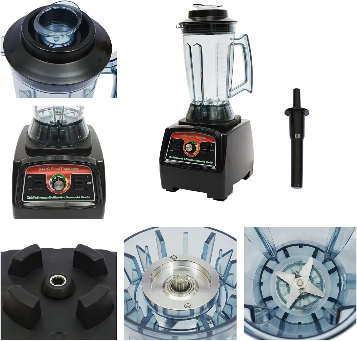 Batidoras de encimera, 3.9L1.03Gal 2800W Mezclador eléctrico de alimentos para el hogar, licuadora comercial de alta velocidad, exprimidor de alta