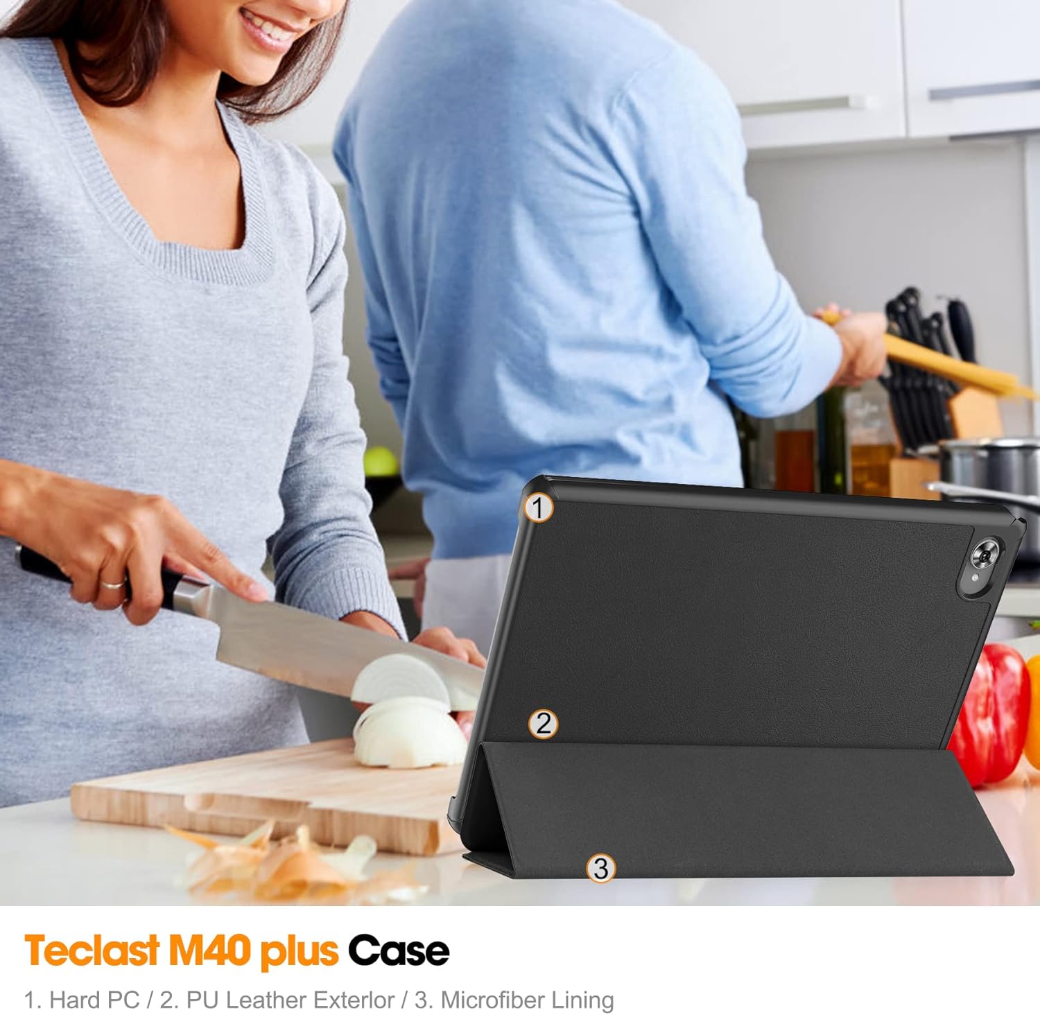 Funda para tablet TECLAST M40 Plus 2022P30S de 10.1 pulgadas, funda plegable de piel sintética ultrafina para Teclast M40 Plus, P40HD, P30S, lanzada