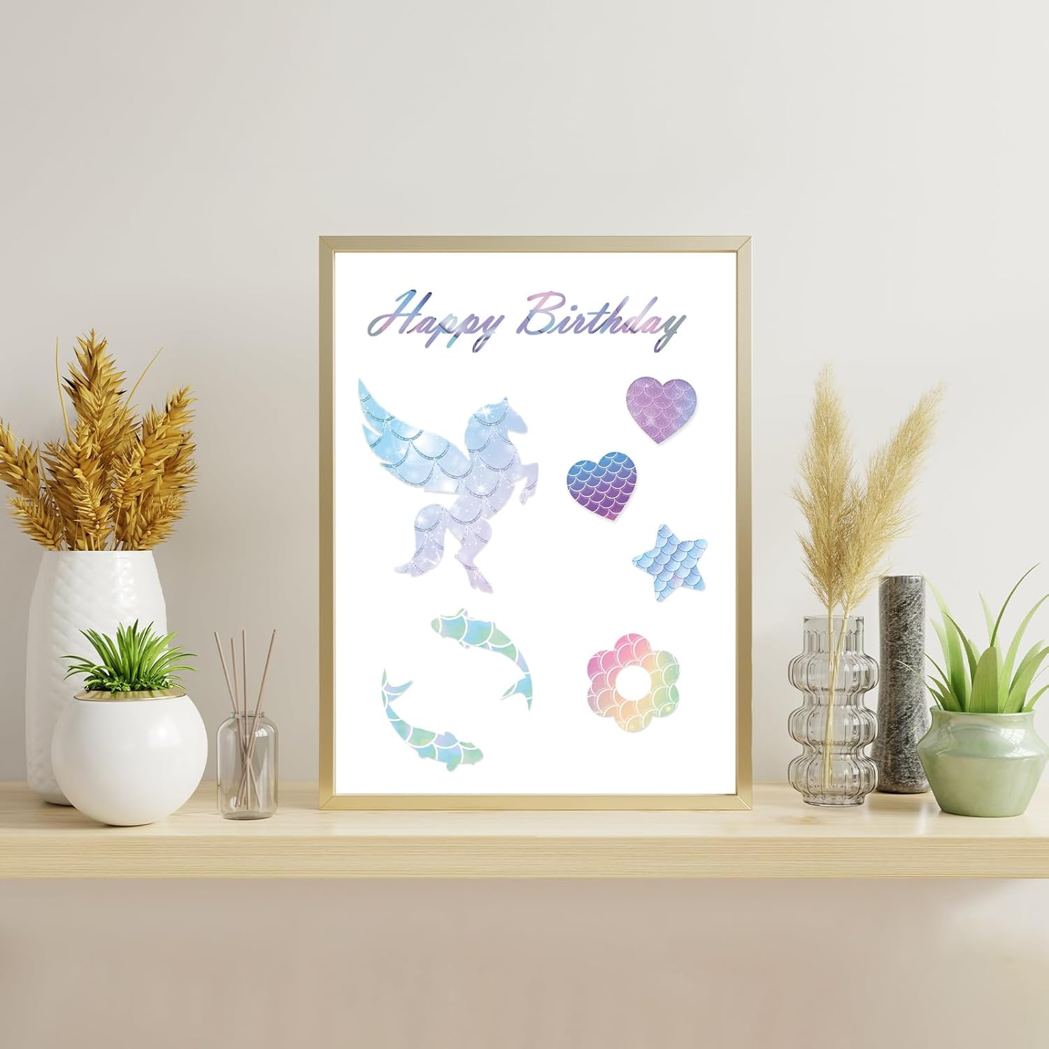 12 diseños de papel con patrón de escamas de sirena, 24 hojas, álbum de recortes de sirena de doble cara, papel de manualidades plegado plano para