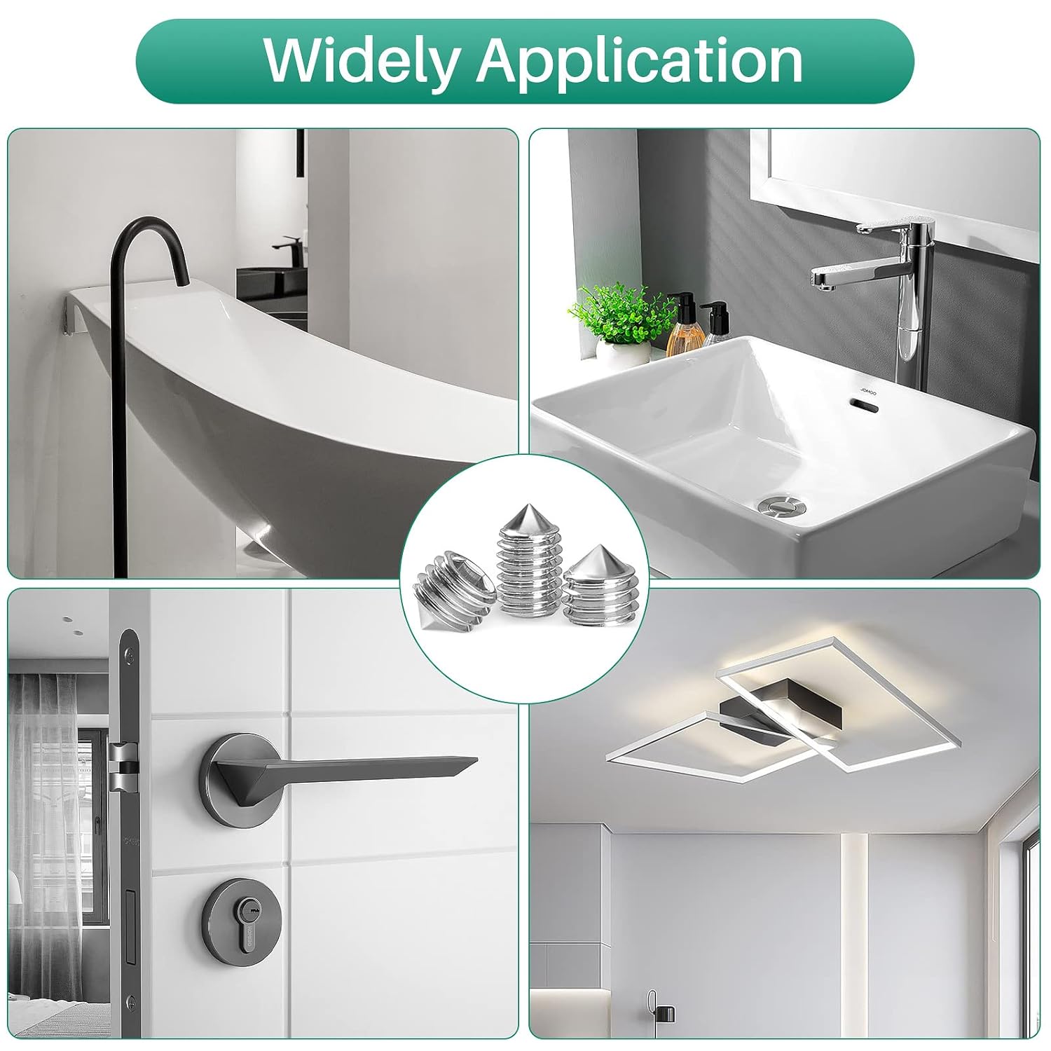 Juego de 290 tornillos métricos, juego de tornillos M8 M6 M5 M4 M3, tornillos hexagonales de acero inoxidable para accesorios de baño, manijas de