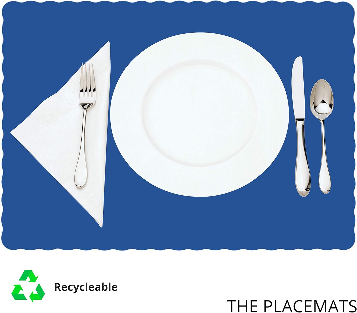 Manteles individuales de papel para mesa de comedor, desechables, bordes festoneados, ideales para fiestas y decoraciones de mesa de Navidad, 10 x