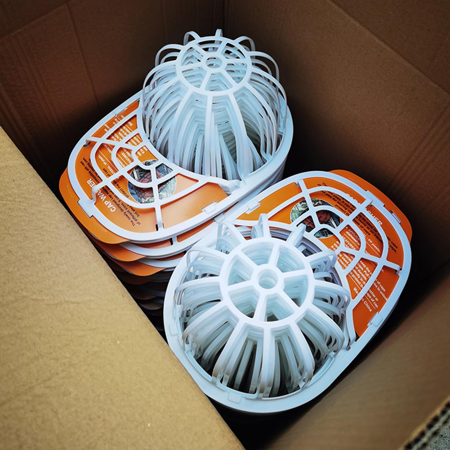 FAIRAH Arandela de sombreros, paquete de 2 soportes de almacenamiento de gorras de béisbol, limpiadores portátiles de gorras de béisbol, jaula de