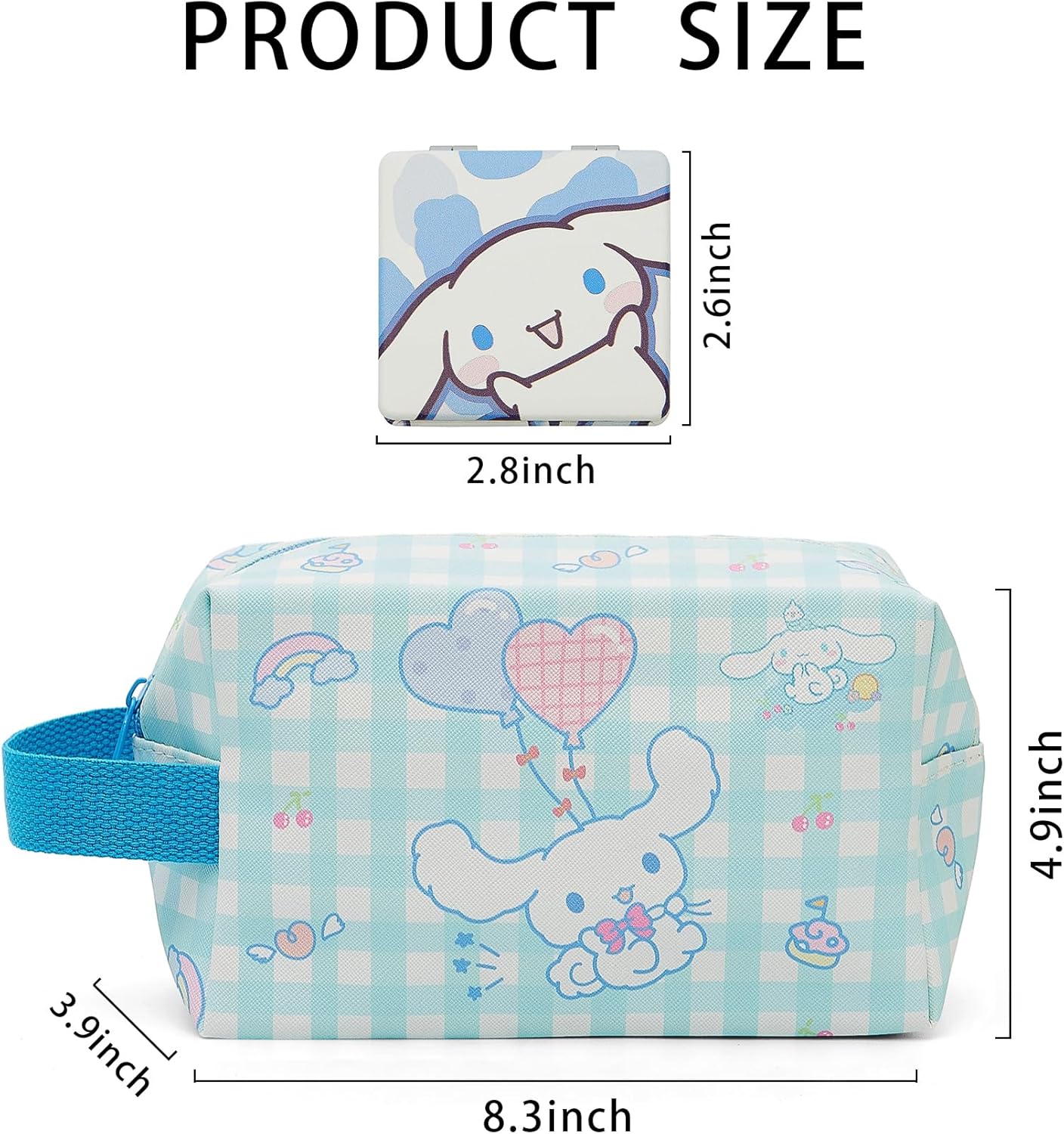 Bonita bolsa de aseo de viaje para mujeres y niñas, kit de Dopp colgante de gran capacidad, bolsa de cosméticos resistente al agua, bolsa de