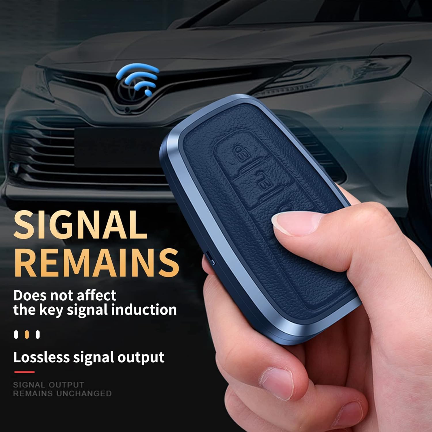 KUNGKIC Funda para llavero inteligente de coche para la serie Toyota, Azul
