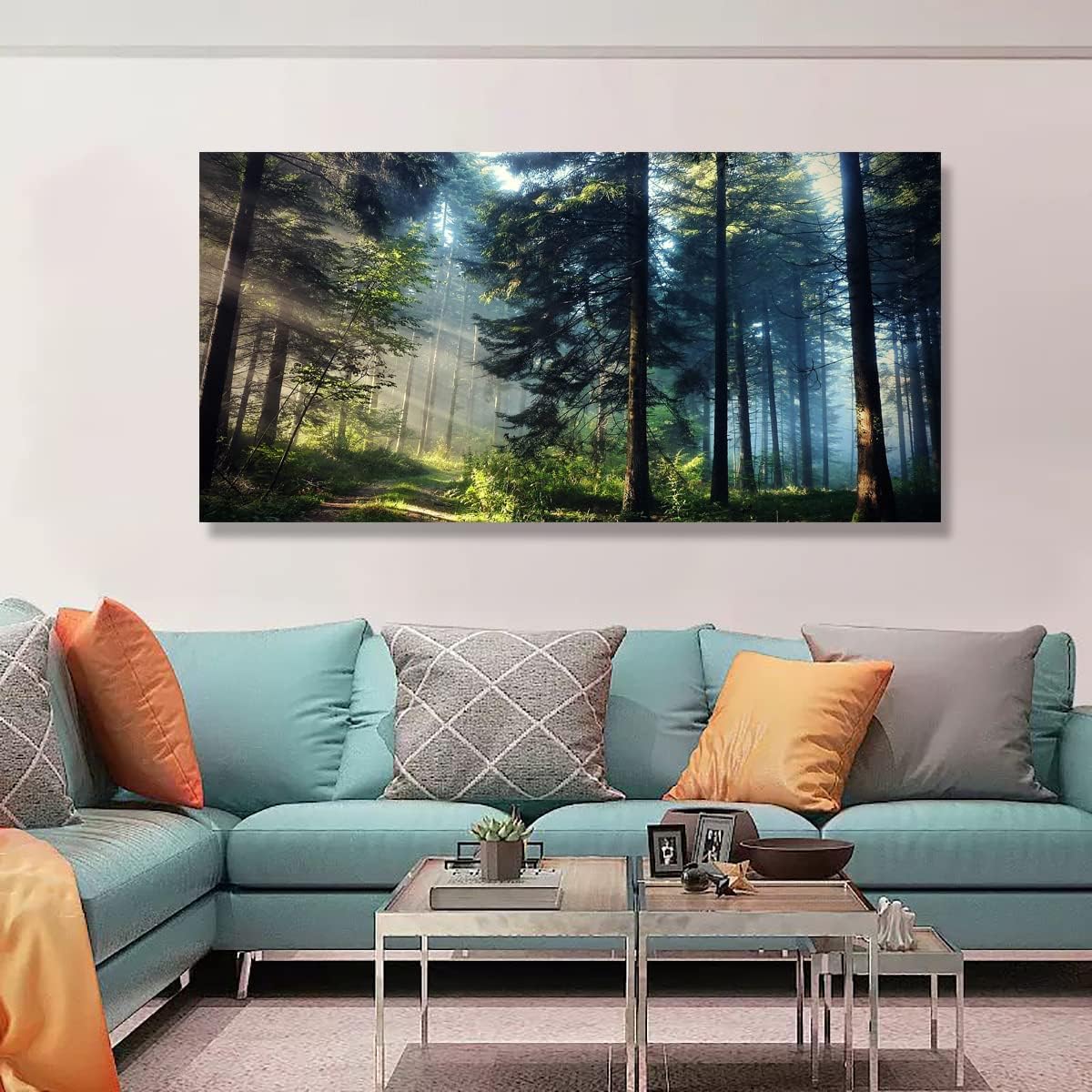 Lienzo decorativo para pared de árbol, hermoso paisaje para sala de estar, dormitorio y oficina, imágenes de árbol grande, decoración de pared de 20