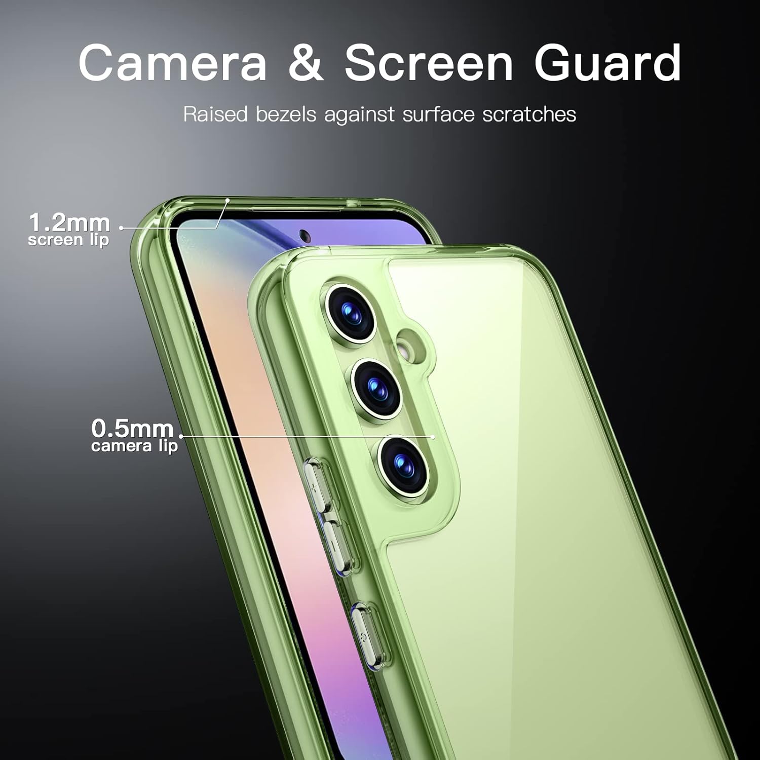 JETech Funda para Samsung Galaxy A54 5G de 6.4 pulgadas, no amarillenta a prueba de golpes, funda protectora para teléfono, parte trasera de
