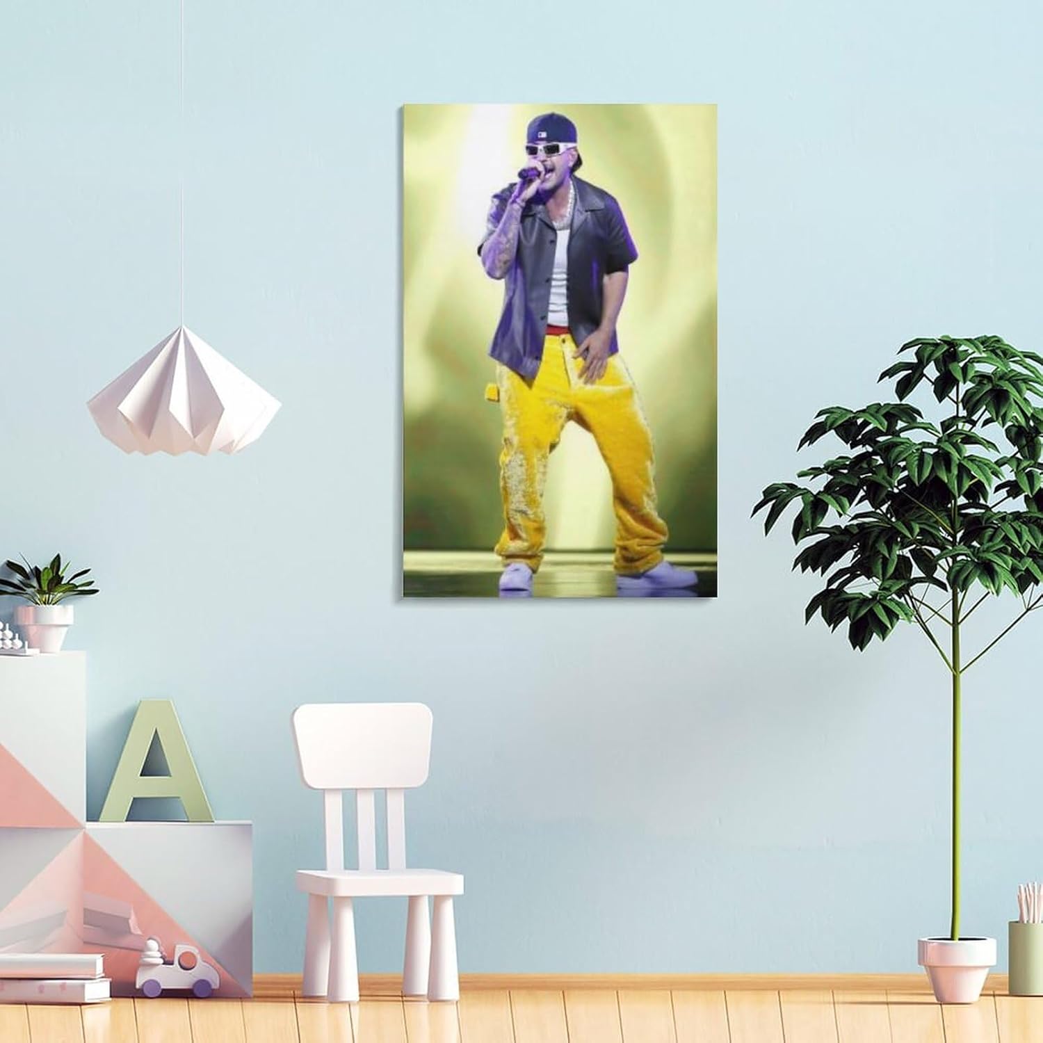 DAXXIN Feid – Póster de lienzo decorativo para pared, sala de estar, dormitorio, decoración, marco de regalo, 12 x 18 pulgadas (11.8 x 17.7 in)