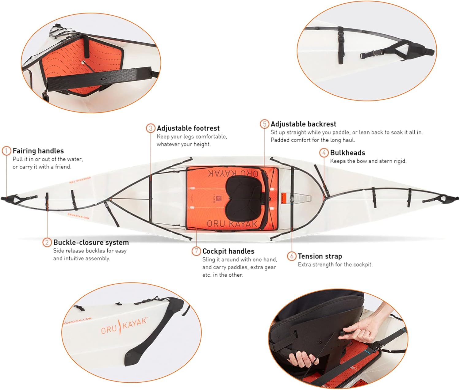 Oru Kayak Beach LT  Stable, Durable, Light – LakeRiver Kayaks – Beginner, Intermediate – for Day Trips, Picnics, and Casual Fun with Family and