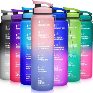 Botella de agua deportiva ecológica de 20 onzas a prueba de fugas, sin BPA, botella de plástico para bebidas, ideal para viajes, caminatas, Botella de agua deportiva ecológica de 20 onzas a prueba de fugas, sin BPA, botella de plástico para bebidas, ideal para viajes, caminatas,