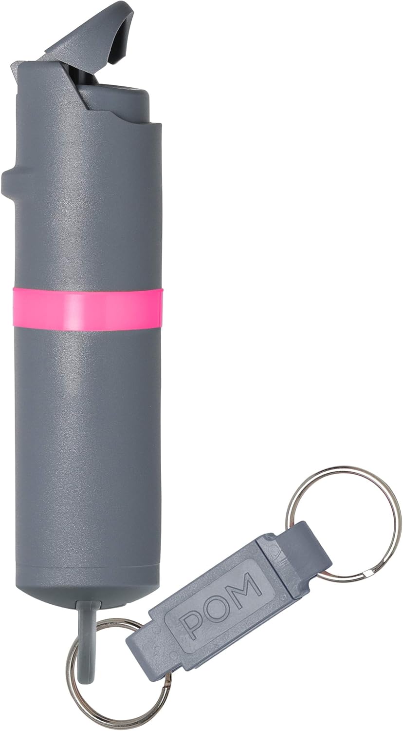 POM – Gas pimienta de autodefensa en espay con tapa abatible Oleoresin capsicum (OC) de máxima fuerza diseño táctico compacto y seguro rápida