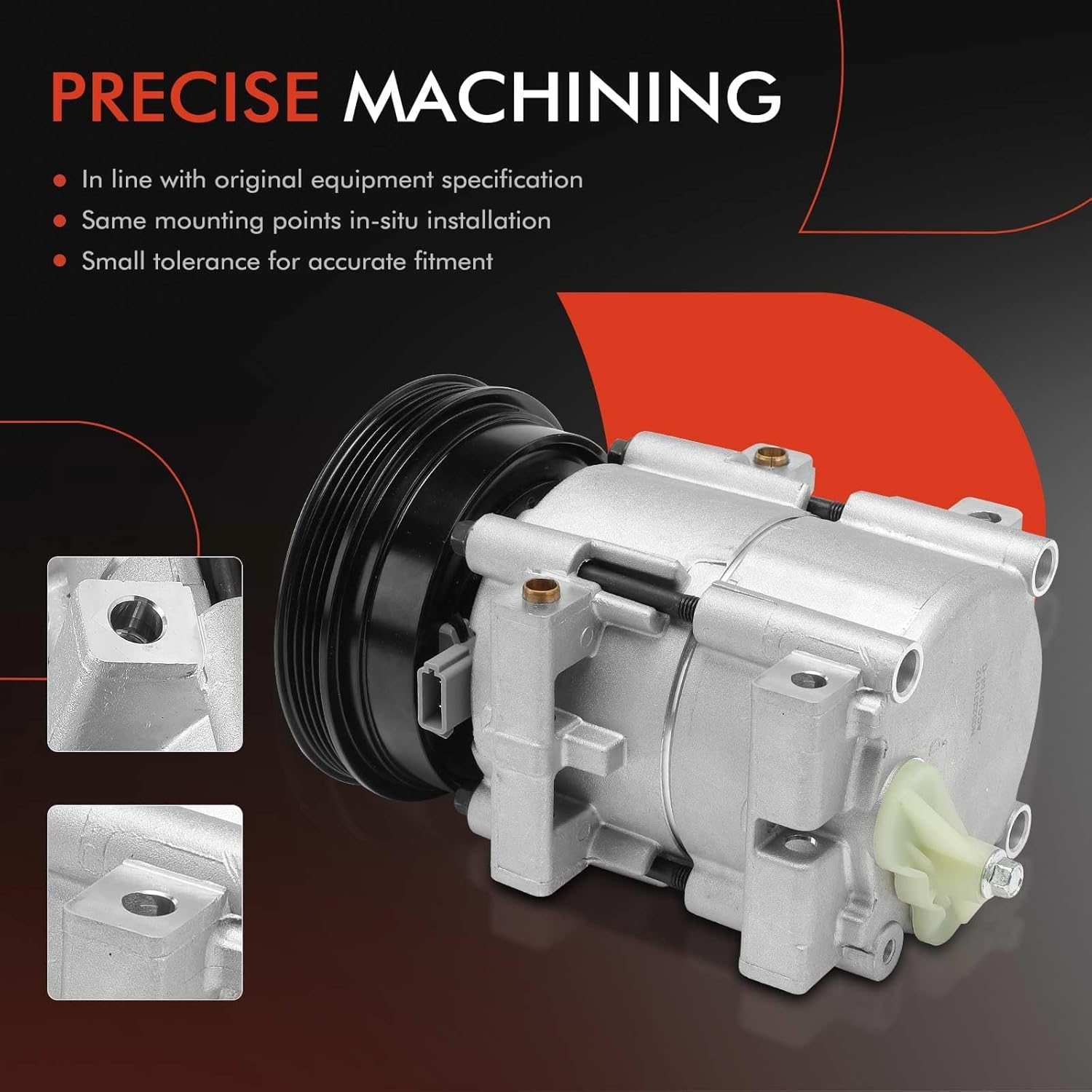 A-Premium Compresor de aire acondicionado con embrague compatible con Nissan Quest 3.3L 1999-2002, Mercury Villager 3.3L 1999-2002