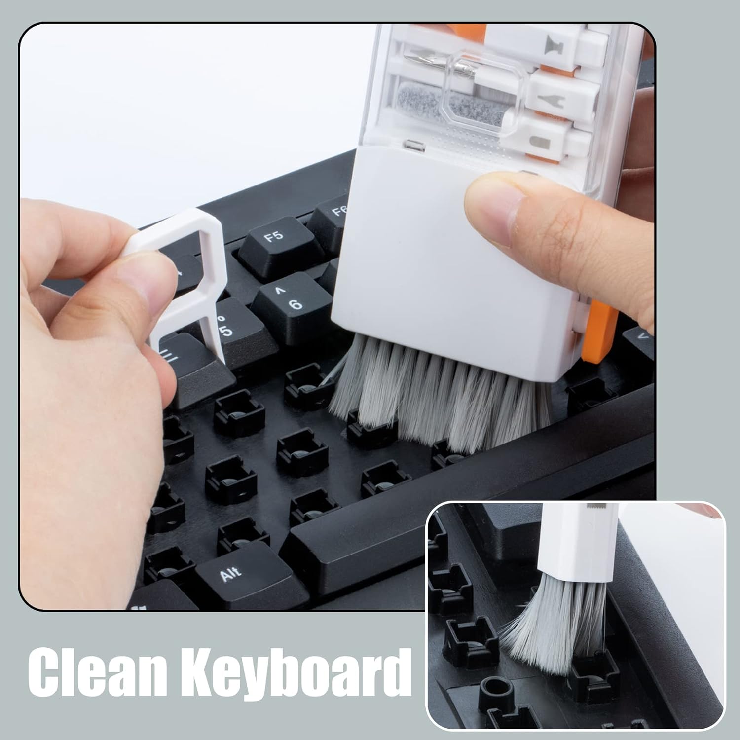 Kit de limpiador de pantalla para teclado de computadora portátil, 10 en 1, cepillo de limpieza de lente de cámara electrónica para Airpod Pro,