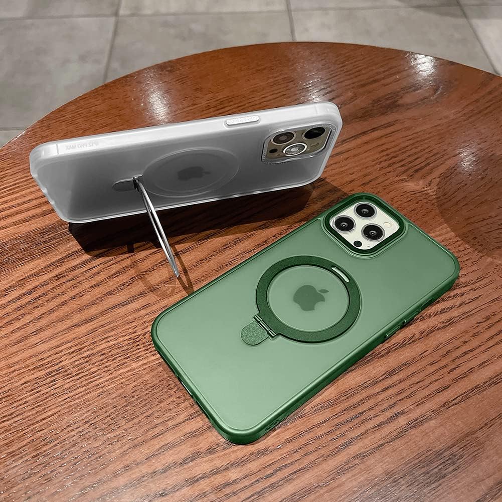 ZIYE Funda para iPhone 13 Pro Max con soporte magnético invisible compatible con soporte magnético MagSafe, correa de agarre protección militar