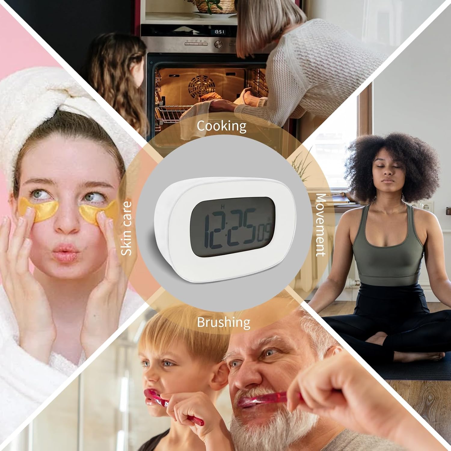 Reloj digital con temporizador, reloj magnético de cuenta regresiva, cronómetro para cocina, aula, estudio, gimnasio, sonido fuerte o silencioso,
