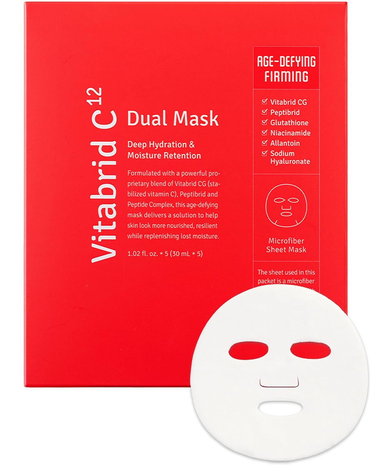 Máscara facial coreana de doble máscara para antienvejecimiento, reafirmante, hidratante, nutritiva con péptido altamente concentrado, esencia de