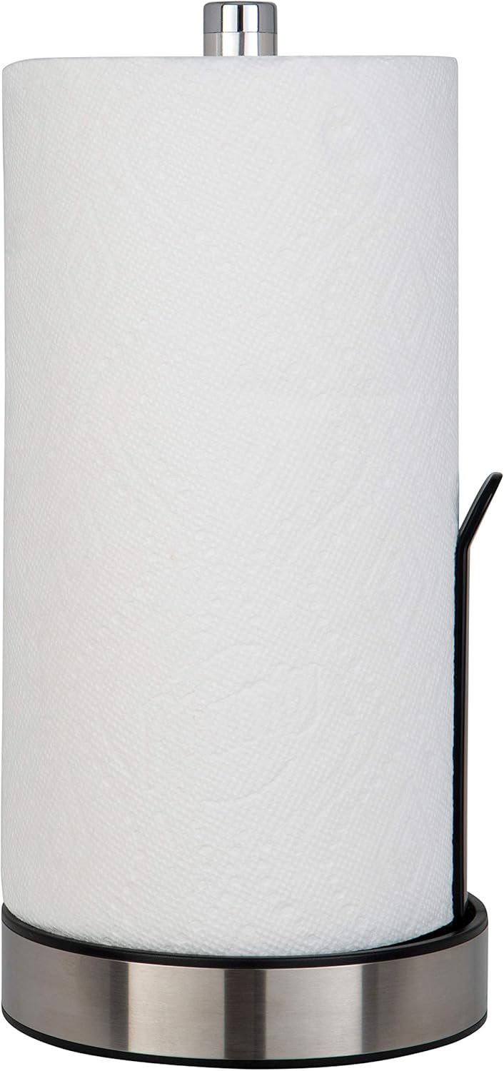 Kitchen Details Easy Tear – Dispensador de toallas de papel de lujo con brazo de suspensión, de pie, encimera, capacidad para 1 rollo gigante, color