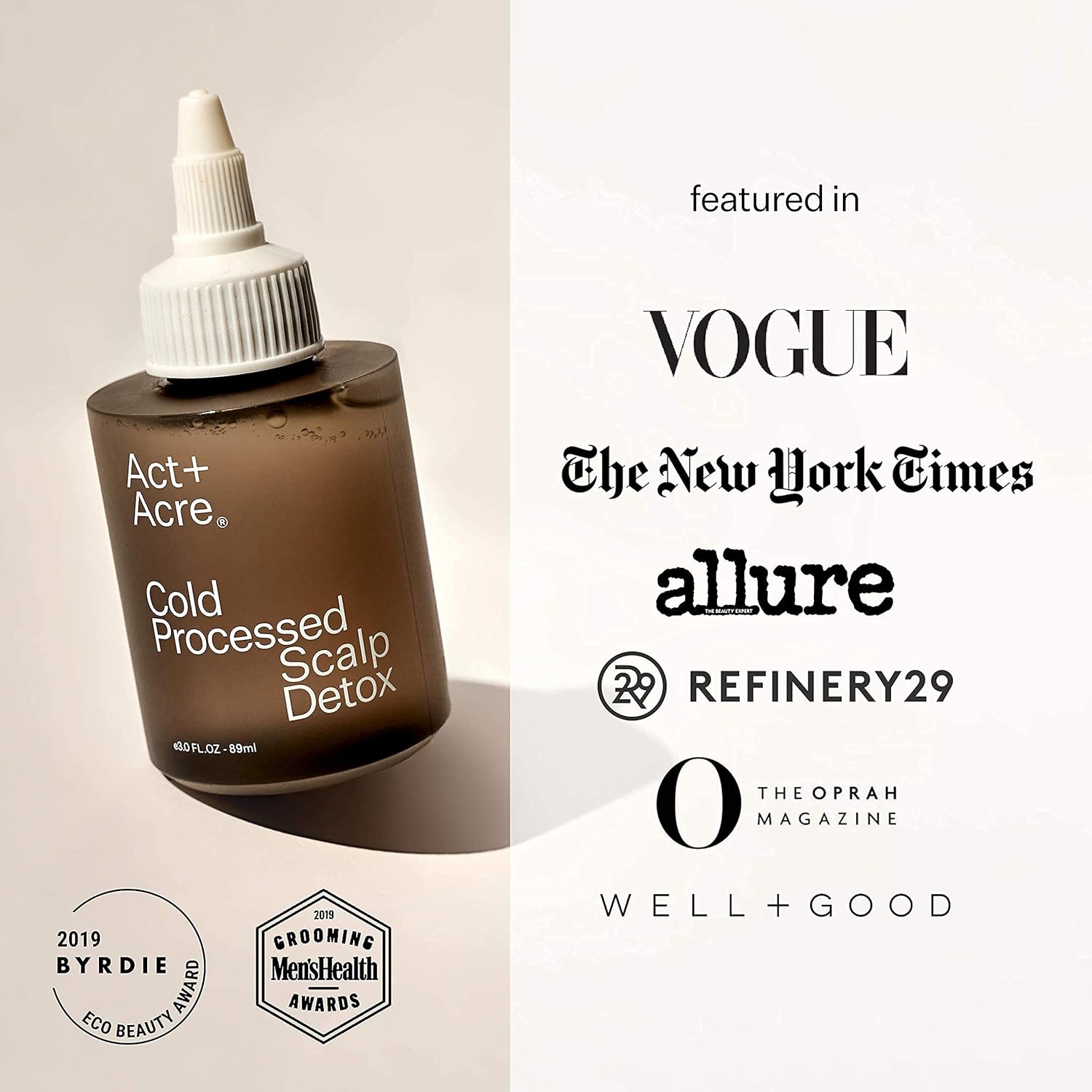 ACT+ ACRE Renovación del cuero cabelludo procesado en frío  Mascarilla exfoliante para el tratamiento del cuero cabelludo (1.2 fl oz  1.2 fl oz) y
