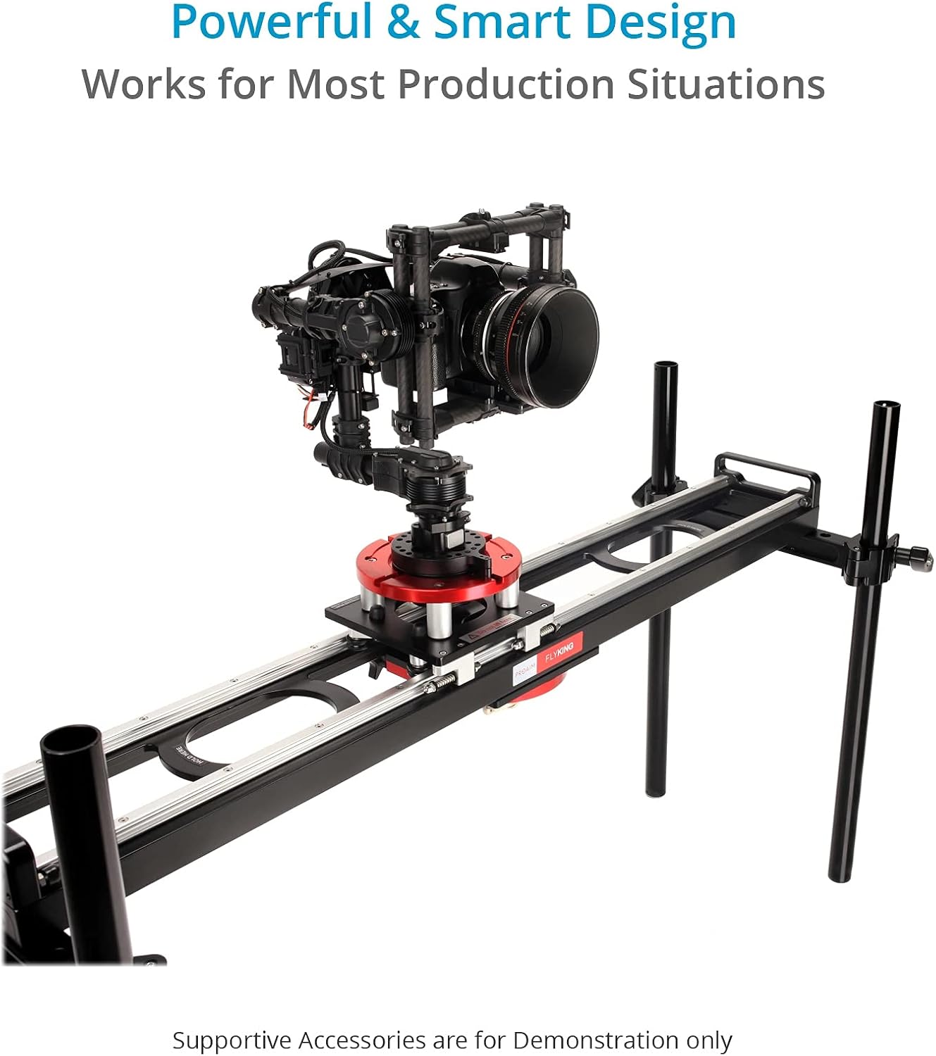 Proaim Mitchell Flyking Precision Slider de 3 pies para cámaras de video DSLR de hasta 154.3lbs154 libras. Movimientos panorámicos suaves de 360.