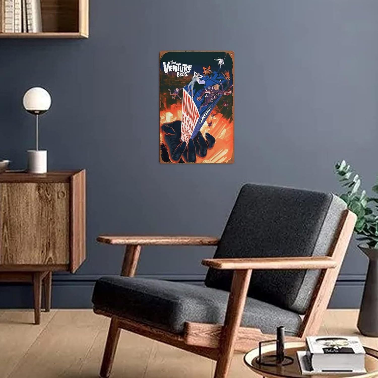 The Venture Bros. Radiant Is the Blood of the Baboon Heart Película Poster Retro Metal Tin Sign Halloween Cartel de hojalata de Halloween, cueva,