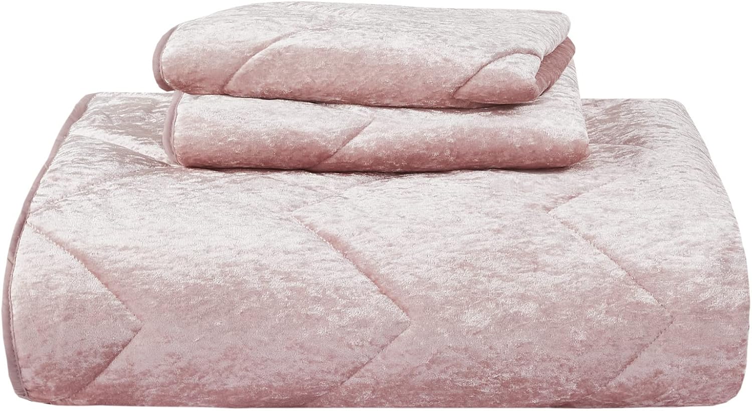 Comfort Spaces Juliette Luxe – Juego de edredón de terciopelo suave, microfibra inversa ligera para todas las estaciones, fundas a juego, tamaño