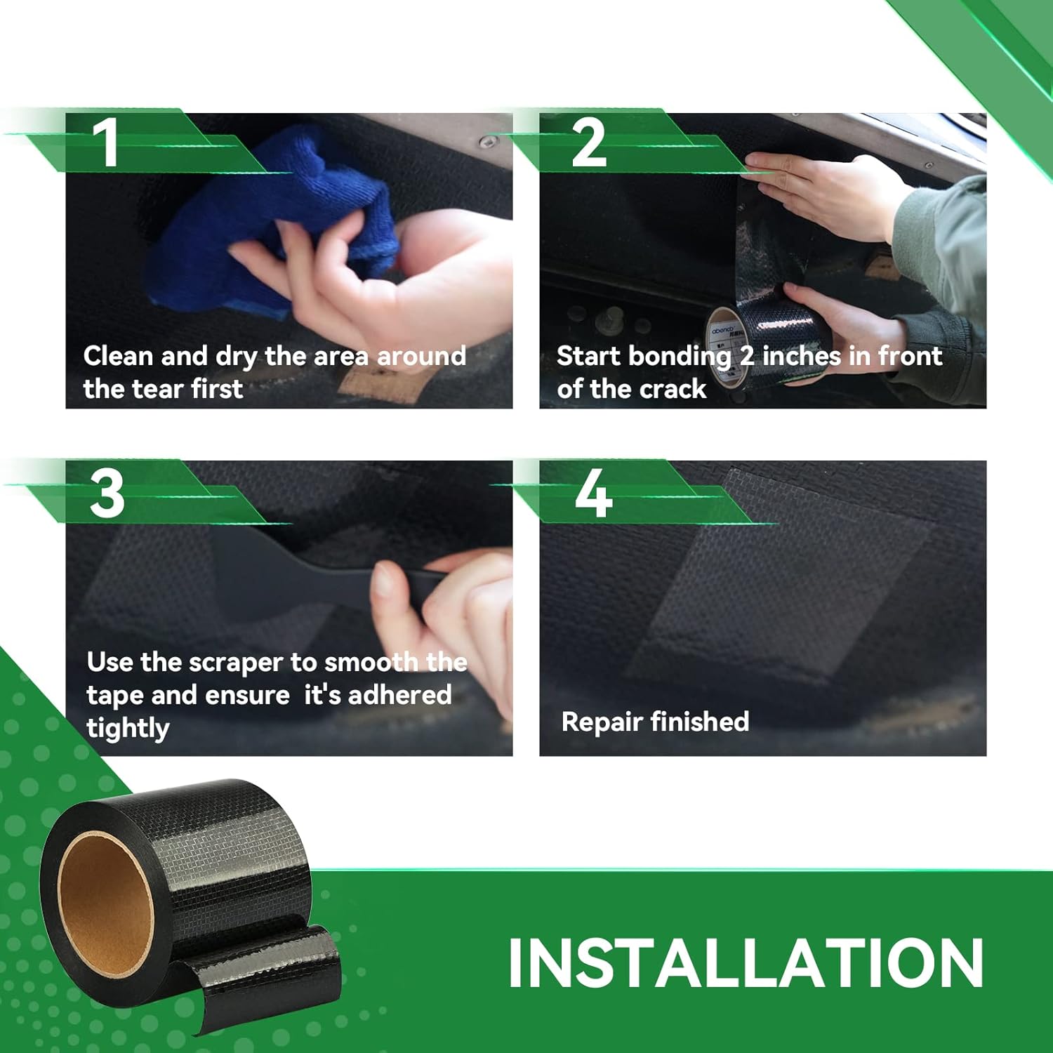 RVINGPRO Cinta para debajo del vientre de RV de 4 x 50 pies, material para debajo del vientre, adhesivo de sellado permanente impermeable para
