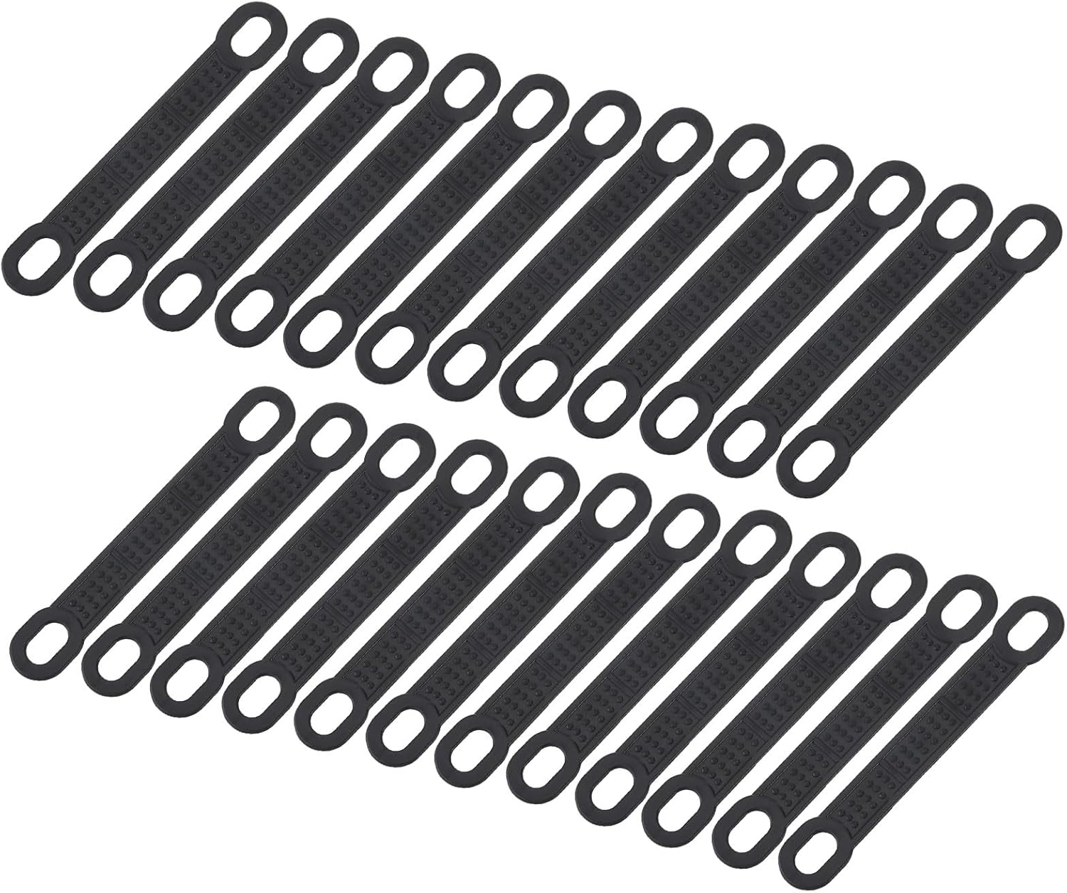 uxcell 100 tiras adhesivas de silicona antideslizantes para colgar ropa para perchas de madera y plástico, color negro (3.94 x 0.47 pulgadas)