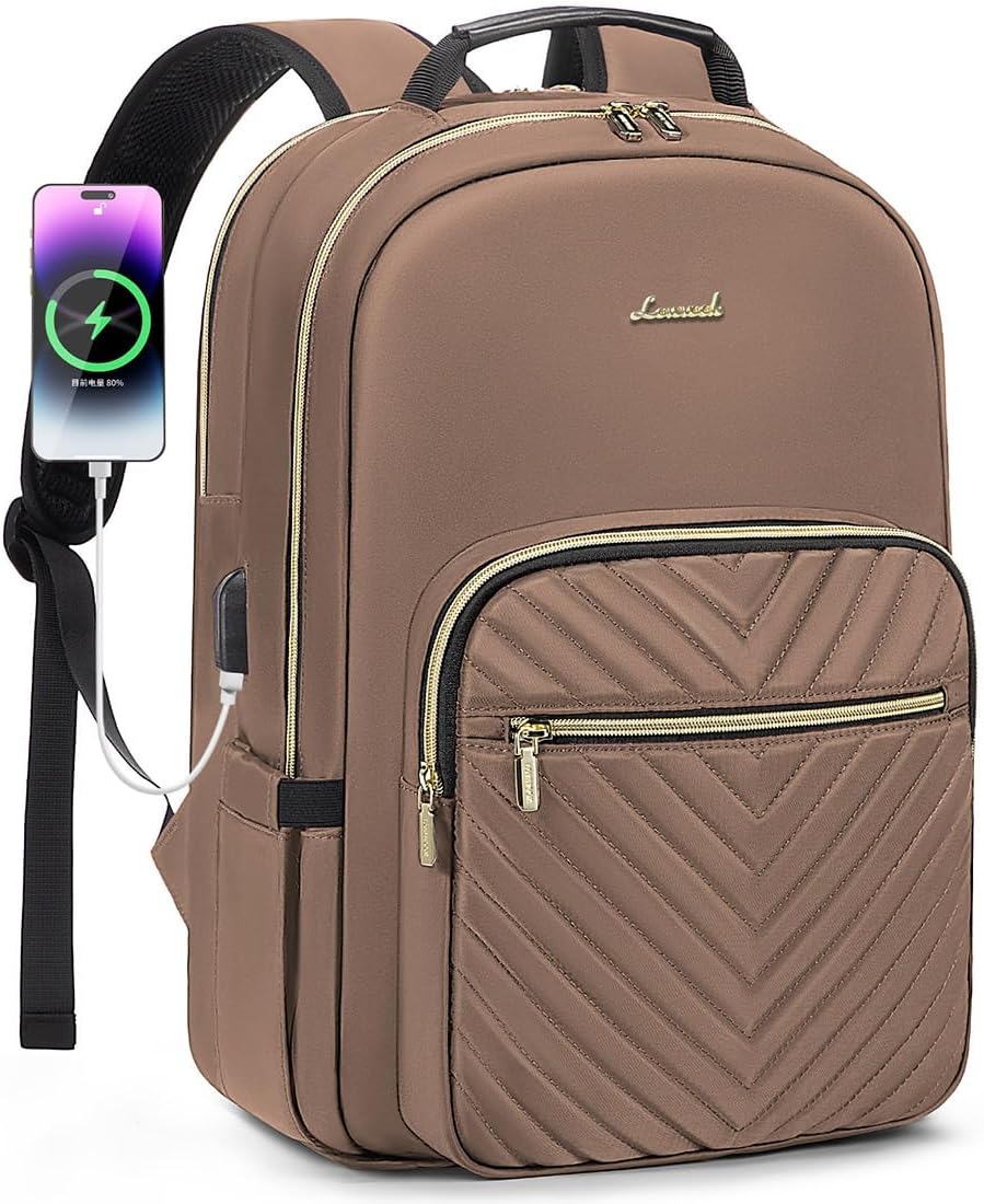 LOVEVOOK Mochila para laptop de 17.3 pulgadas para mujer, bonita mochila de viaje para mujer, bolsa profesional para computadora portátil,