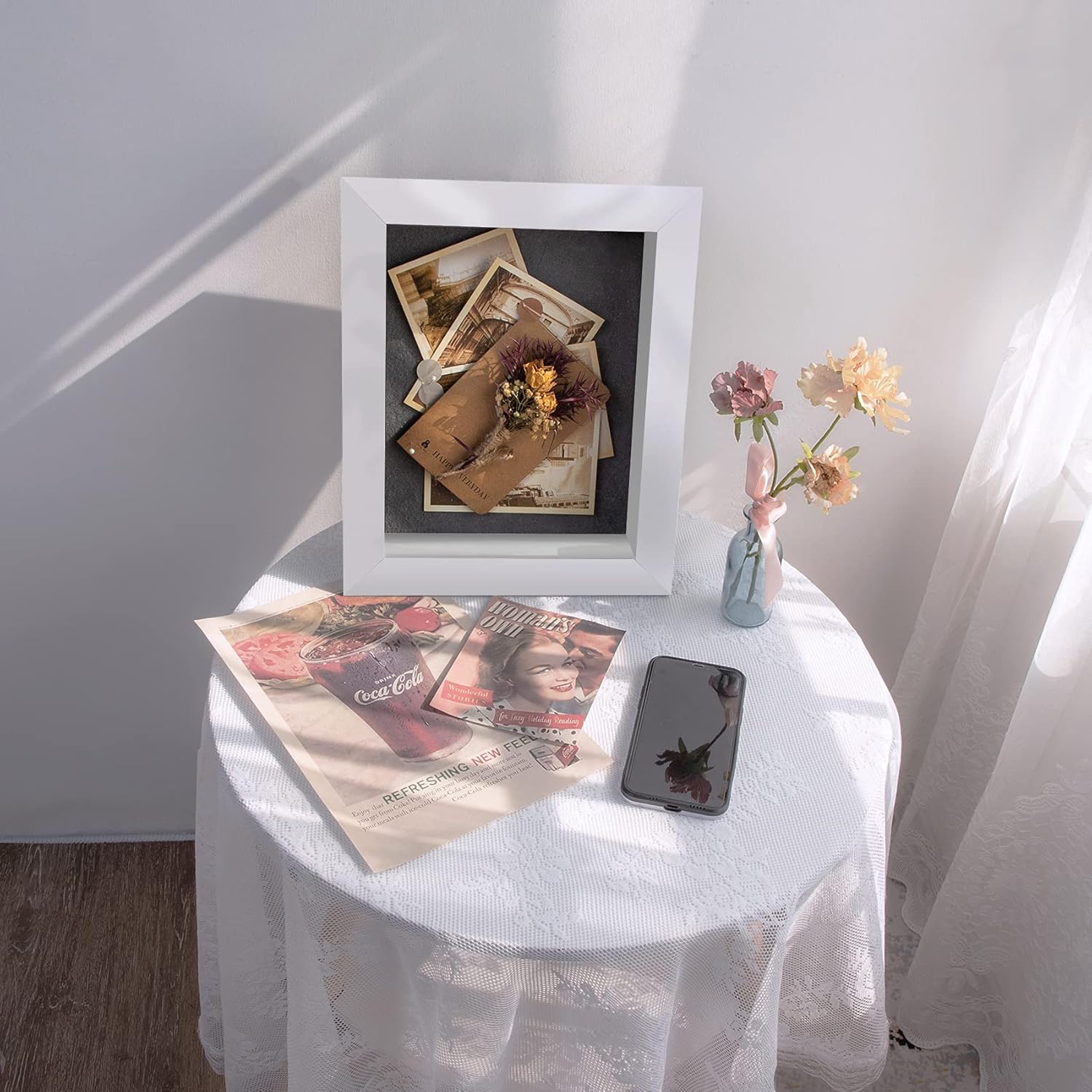 Golden State Art – Caja de exhibición de 2 pulgadas de profundidad, ideal para collages, colecciones, recuerdos