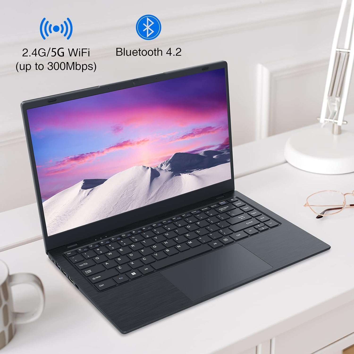 BiTECOOL Computadora portátil, 12 GB RAM 256 GB NVMe SSD, Intel N5095 Quad Core (hasta 2.9 GHz), pantalla FHD IPS de 14 pulgadas, portátil Windows