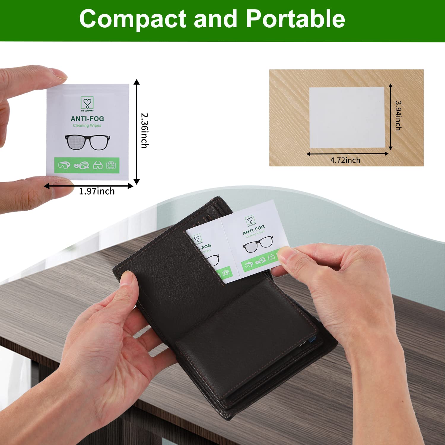 Toallitas húmedas antivaho de secado rápido, prehumedecidas individualmente envueltas para limpieza antivaho para gafas ópticas, gafas de sol, gafas