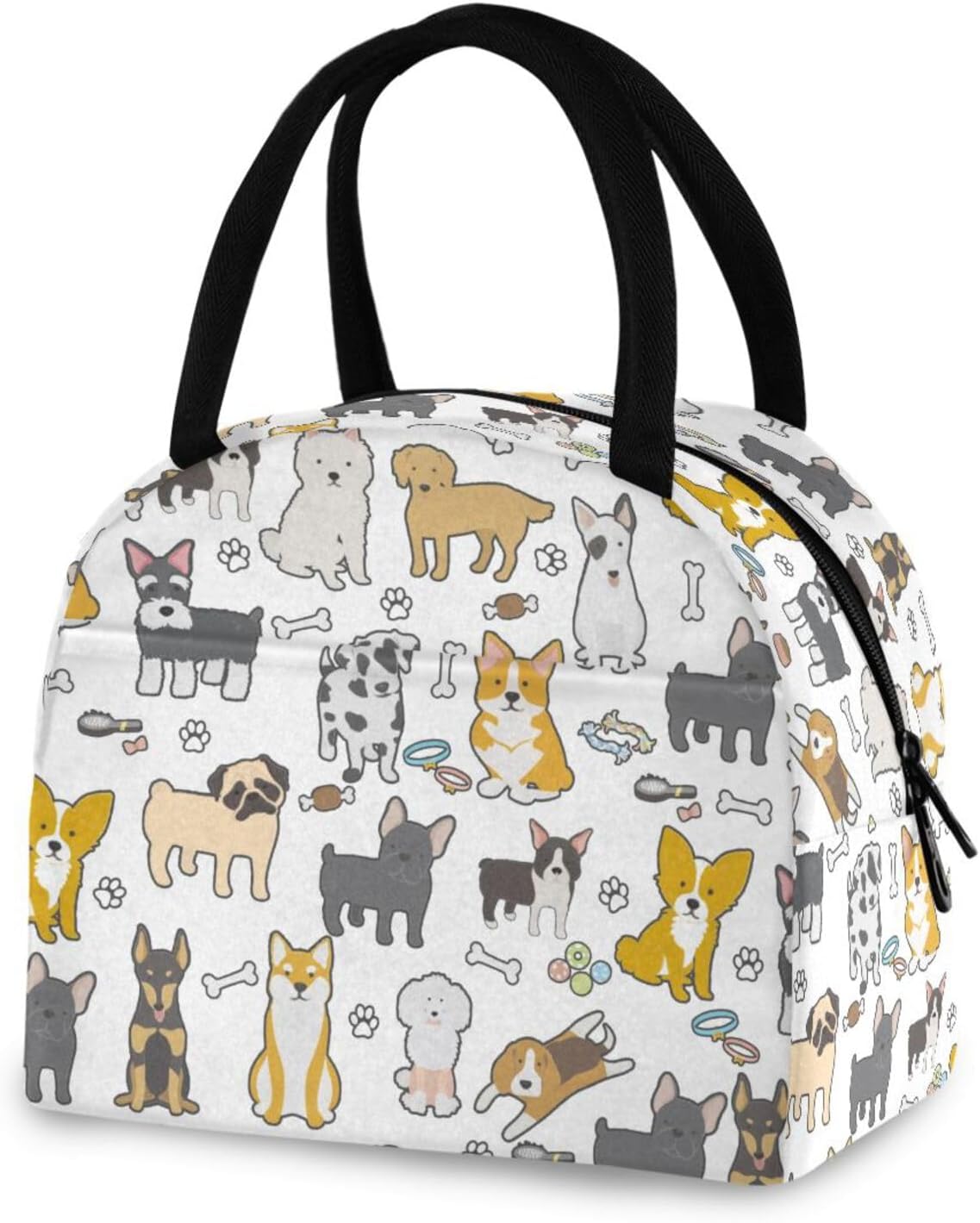 CBBYY Bolsa de almuerzo para perros para mujer, reutilizable, aislada, bonita bolsa de almuerzo para adultos y estudiantes, a prueba de fugas,
