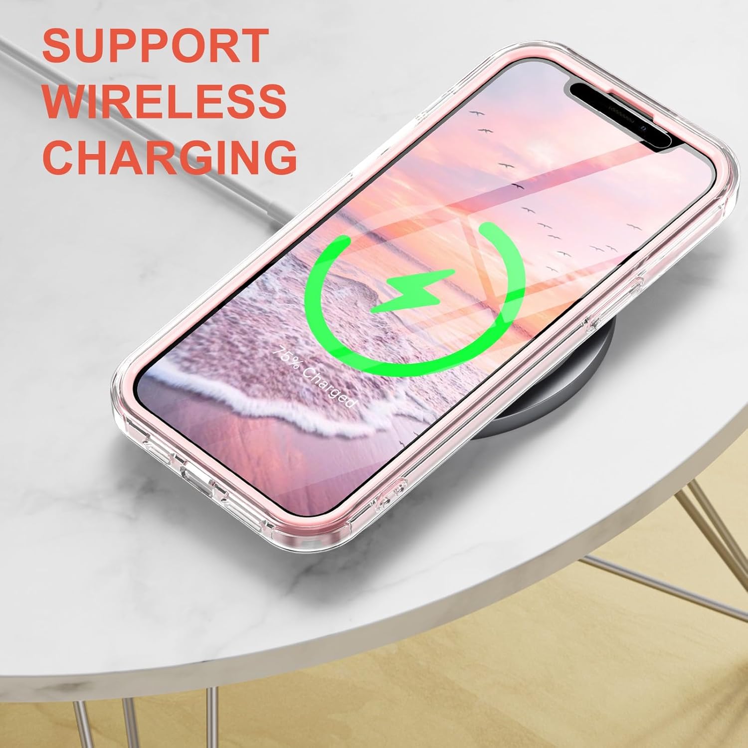 STERKER Funda para iPhone 12 y iPhone 12 Pro, carcasa resistente de cuerpo completo con protector de pantalla sensible al tacto integrado, funda de