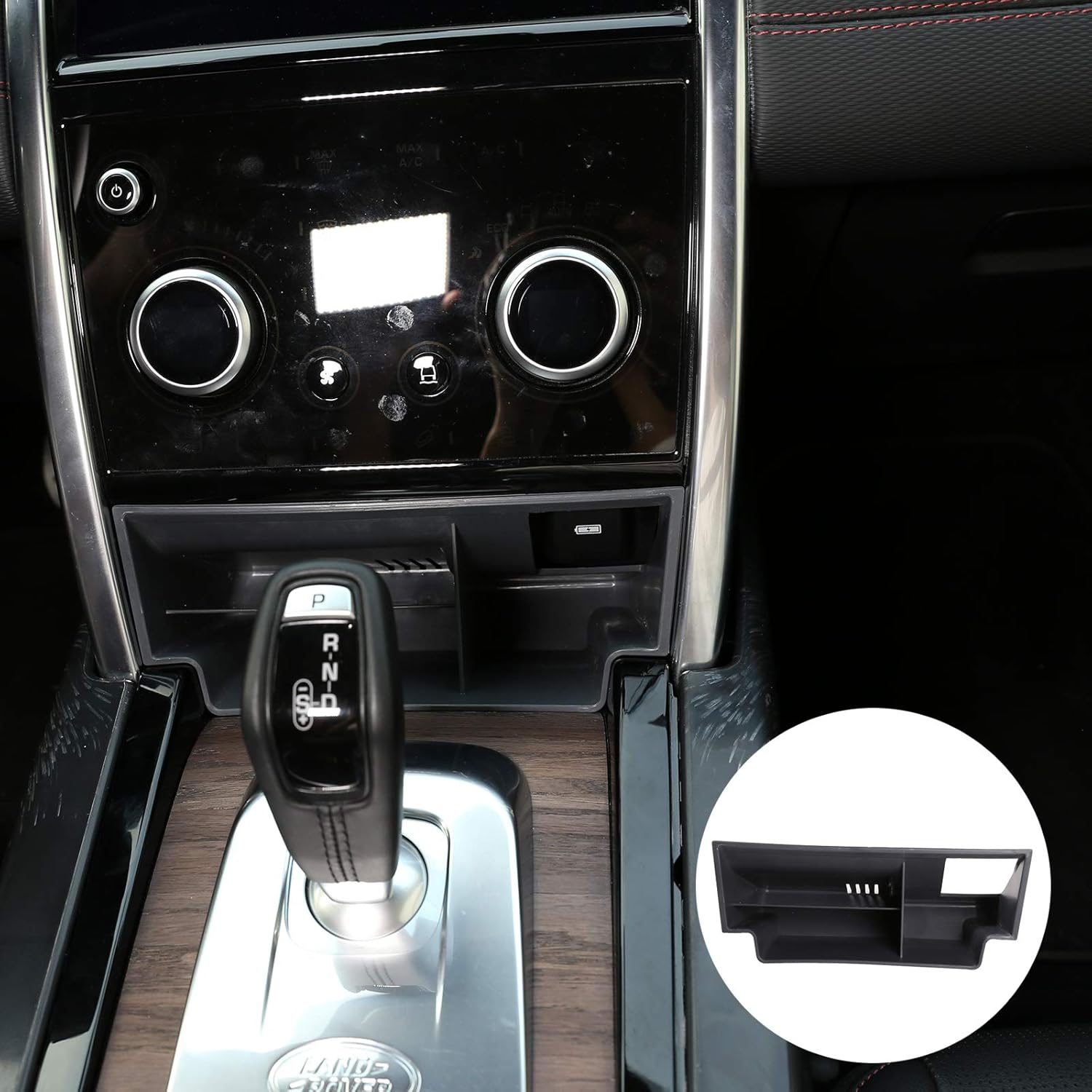 YIWANG plástico ABS para Land Rover Discovery Sport 2019 2020 consola central multifunción caja de almacenamiento teléfono bandeja accesorio