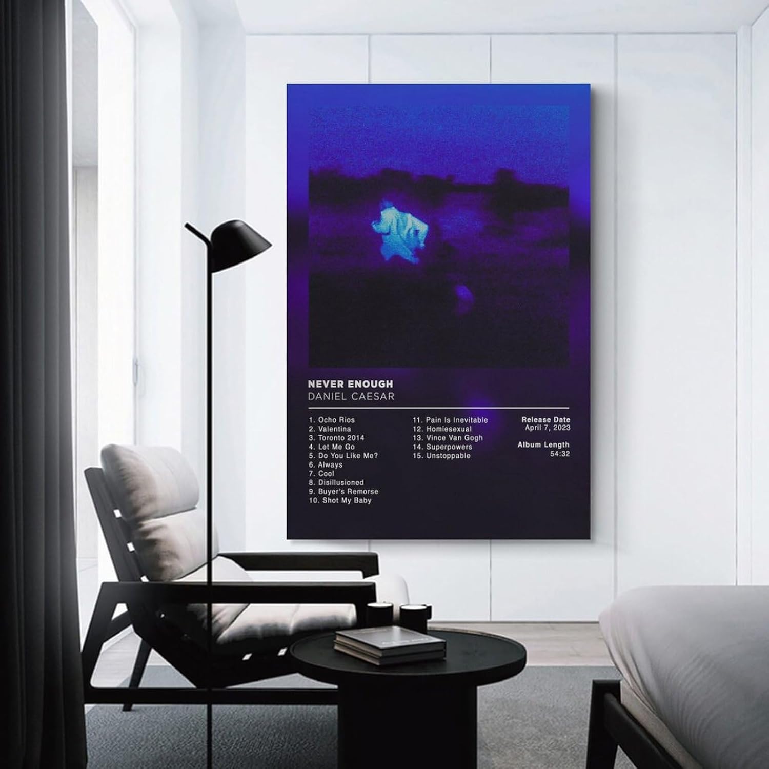 Daniel Caesar – Póster de lienzo decorativo para pared, decoración de sala de estar, dormitorio, regalo, sin marco, 12 x 18 pulgadas (11.8 x 17.7 in)